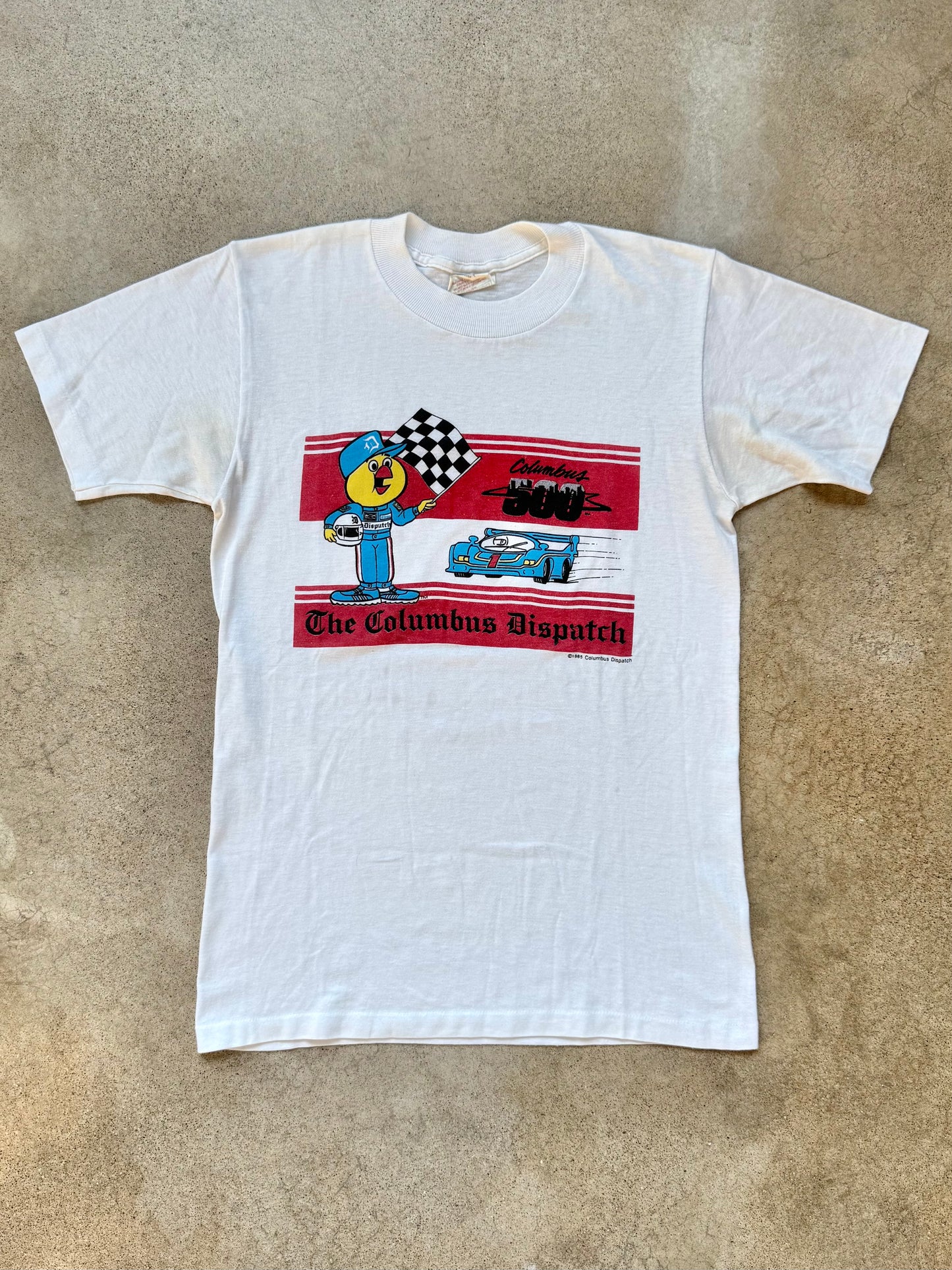 Vintage 1985 Columbus Dispatch “Columbus 500” Racing Graphic Tee | Medium