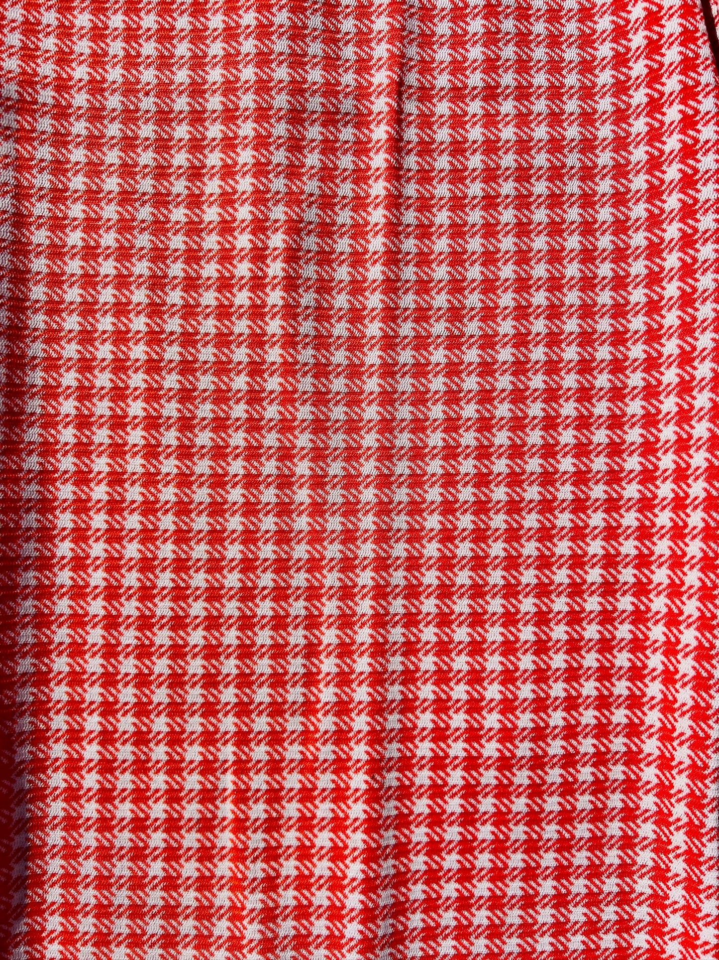 Vintage 1970s Dutchmaid Red Gingham Polyester Flared Pants | Large