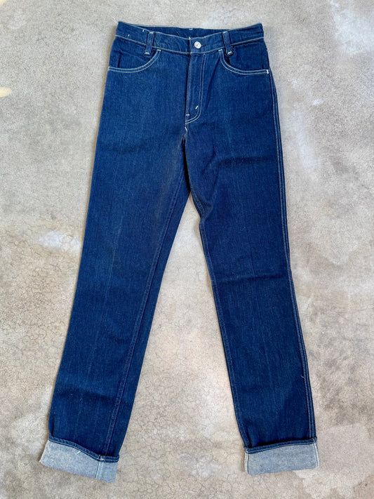 Vintage 1980s Levi’s Dark Wash Straight Leg Jeans | Waist 30”