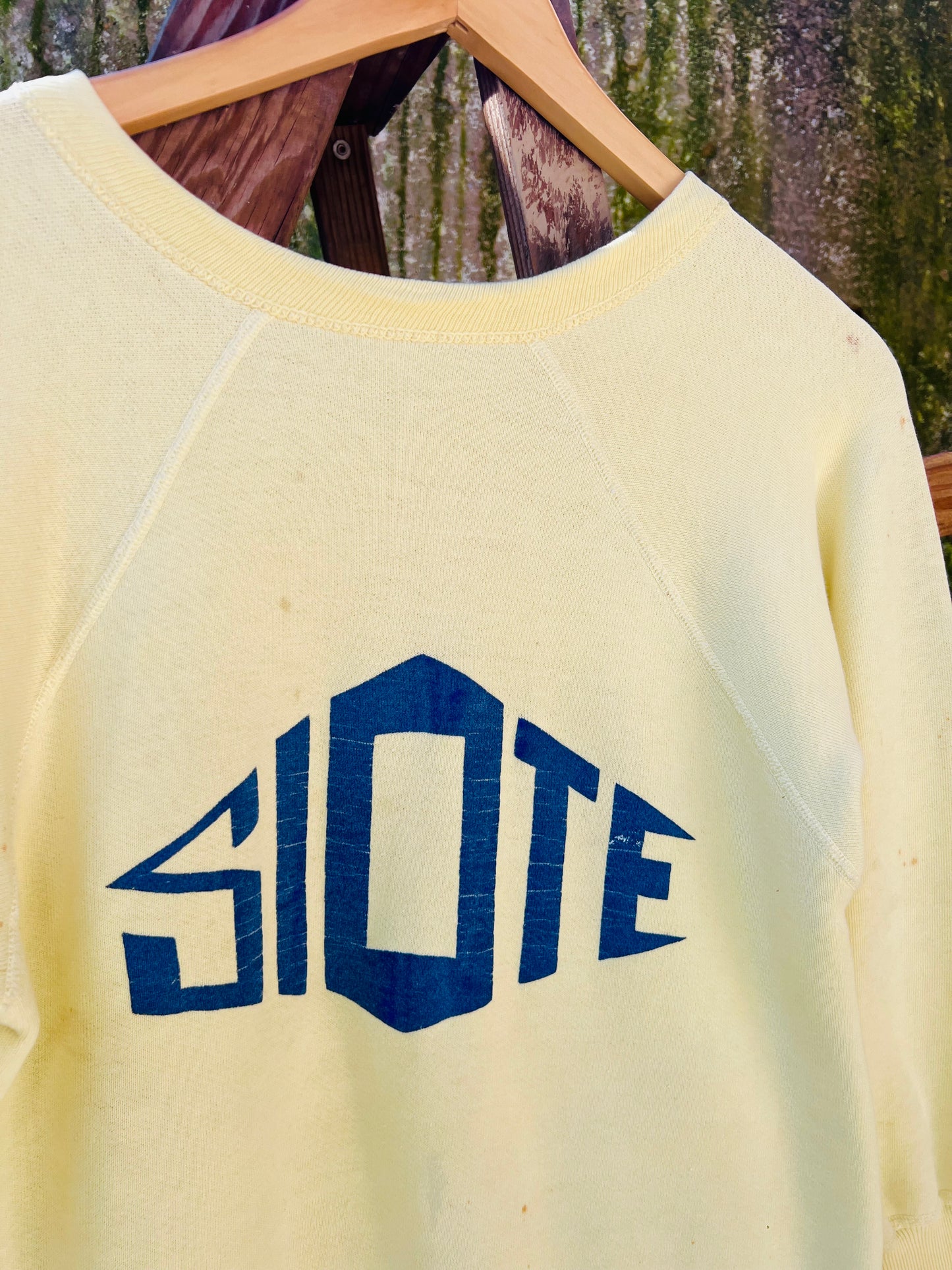 Vintage 1940s/50s Siote Pale Yellow Sweatshirt