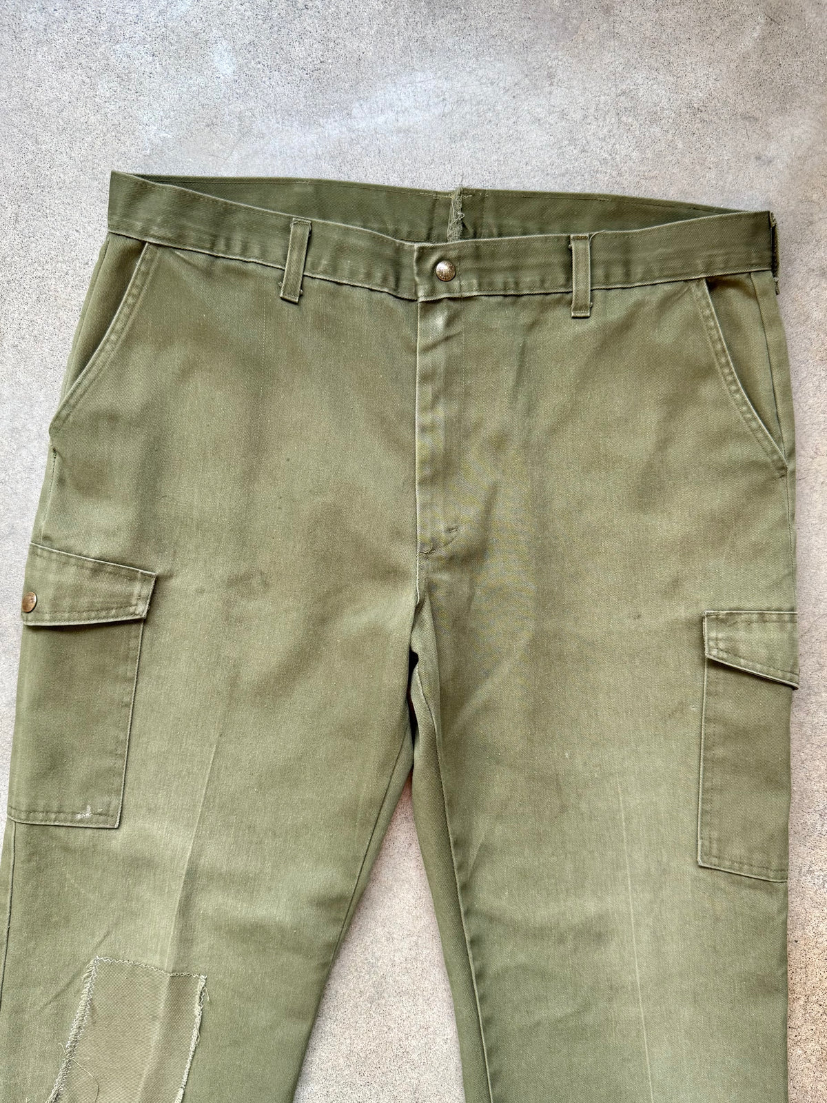 Vintage Boy Scouts BSA Green Patched Cargo Trousers | Waist 40”