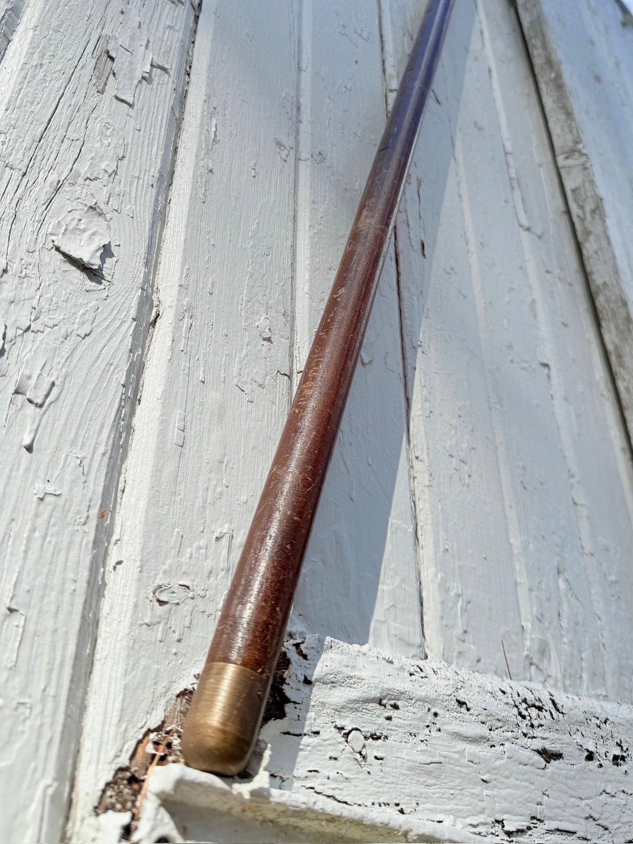 Vintage Wood & Solid Brass Greyhound Head Walking Stick