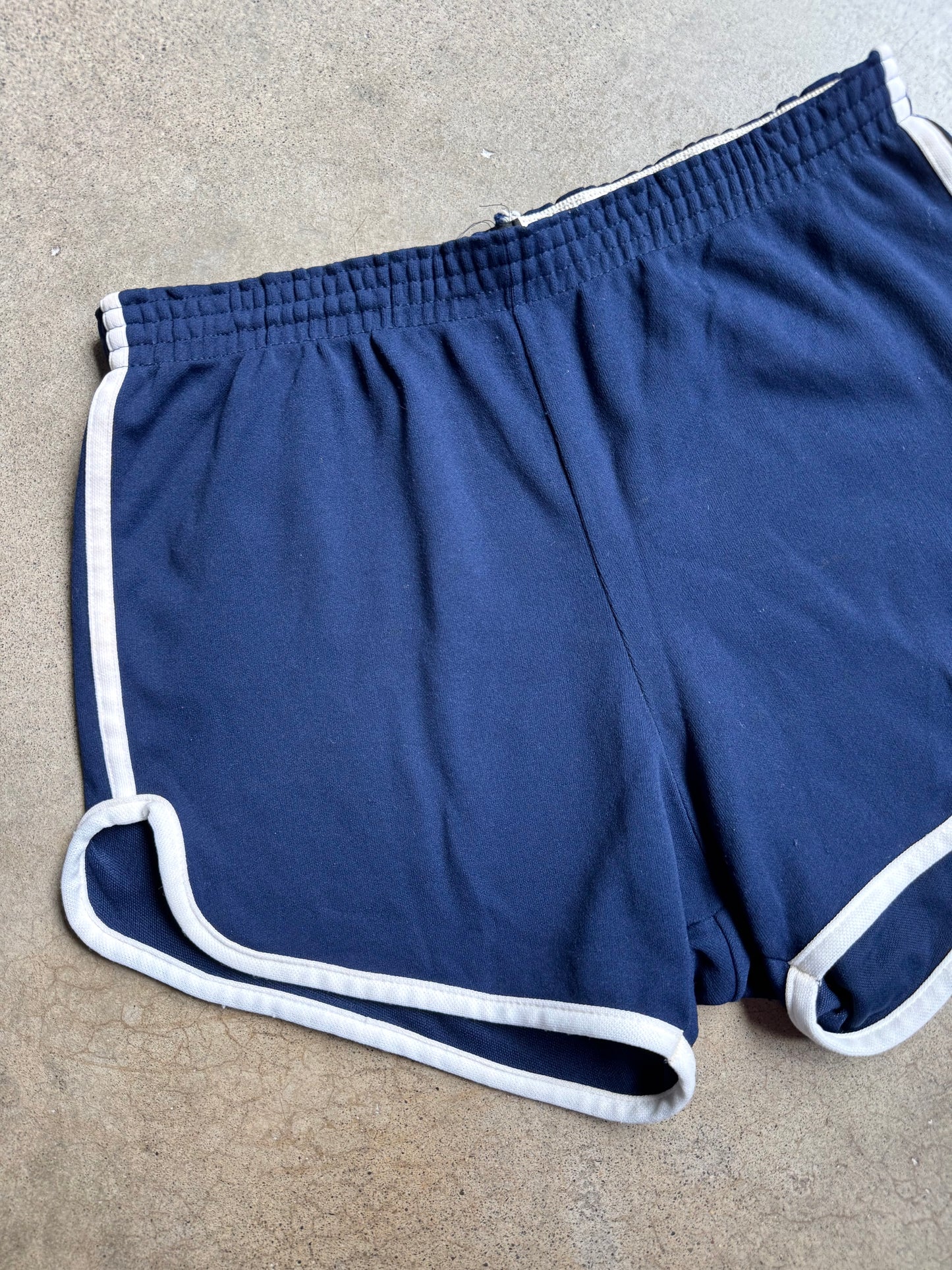 Vintage 1970s Sears Navy Blue Athletic Shorts | Medium