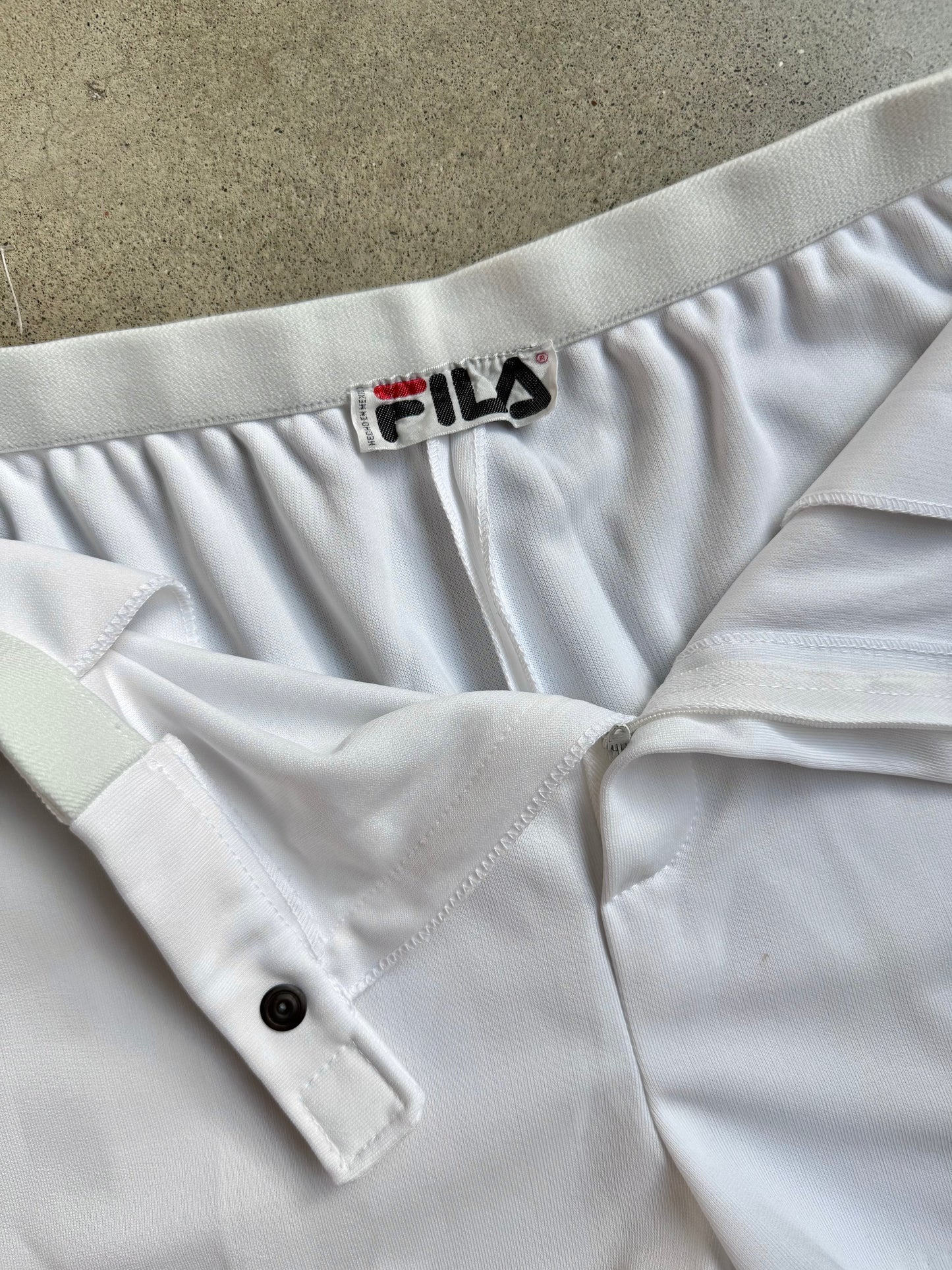 Vintage 1980s Fila Bjorn Borg White Athletic Tennis Shorts | Waist 34”