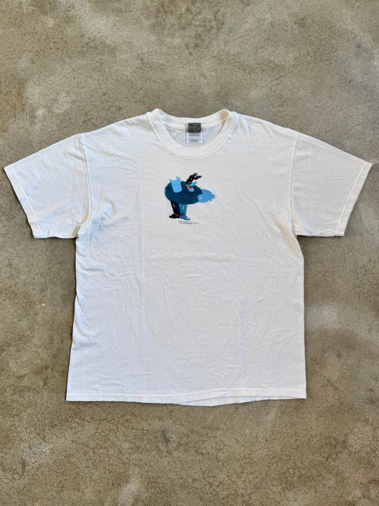 Vintage 1999 The Beatles Yellow Submarine Blue Meanie Puff Paint Tee | Large