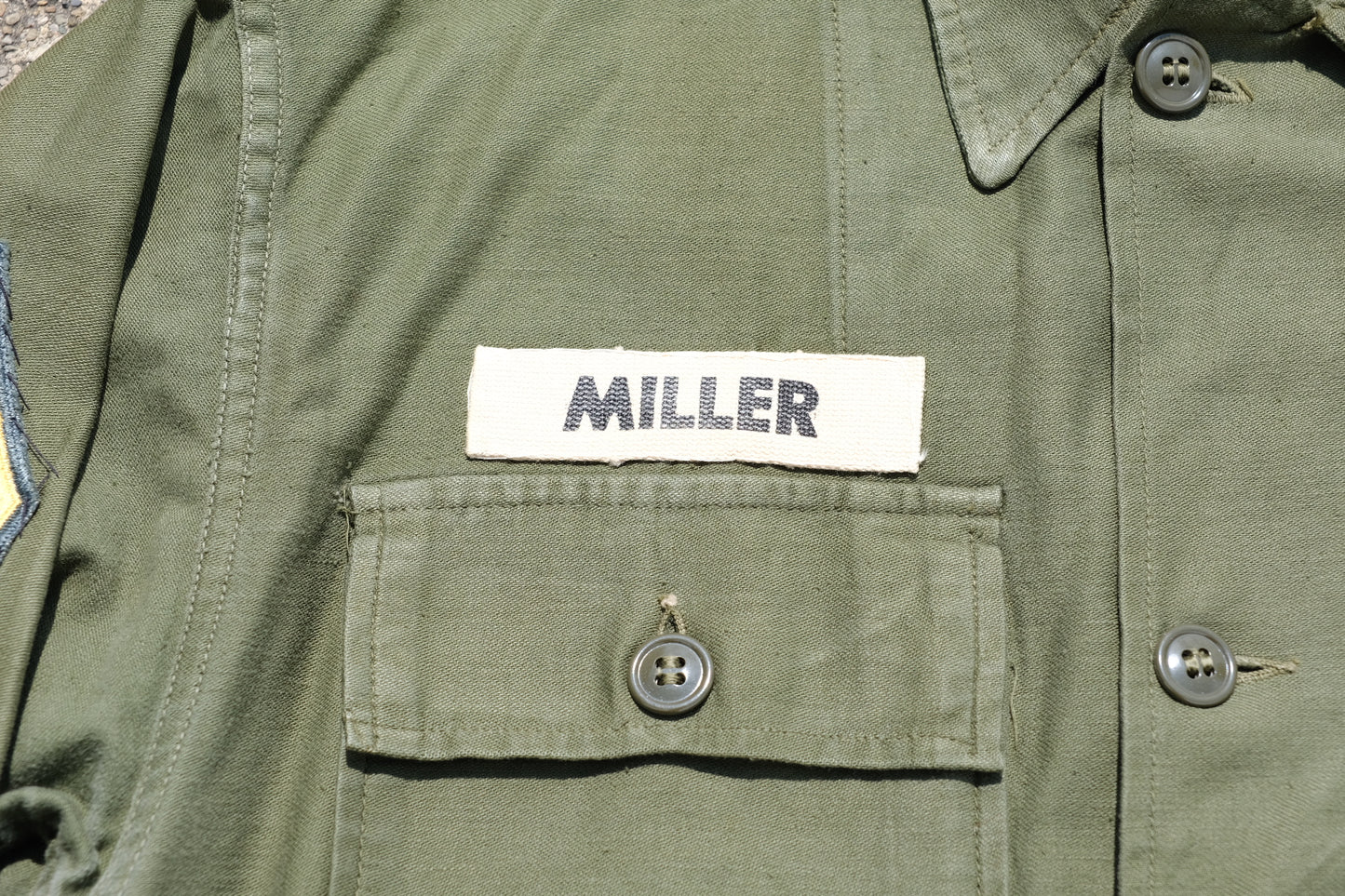 Vintage Vietnam Era U.S. Army Olive Green Button-Up Shirt | "Miller"