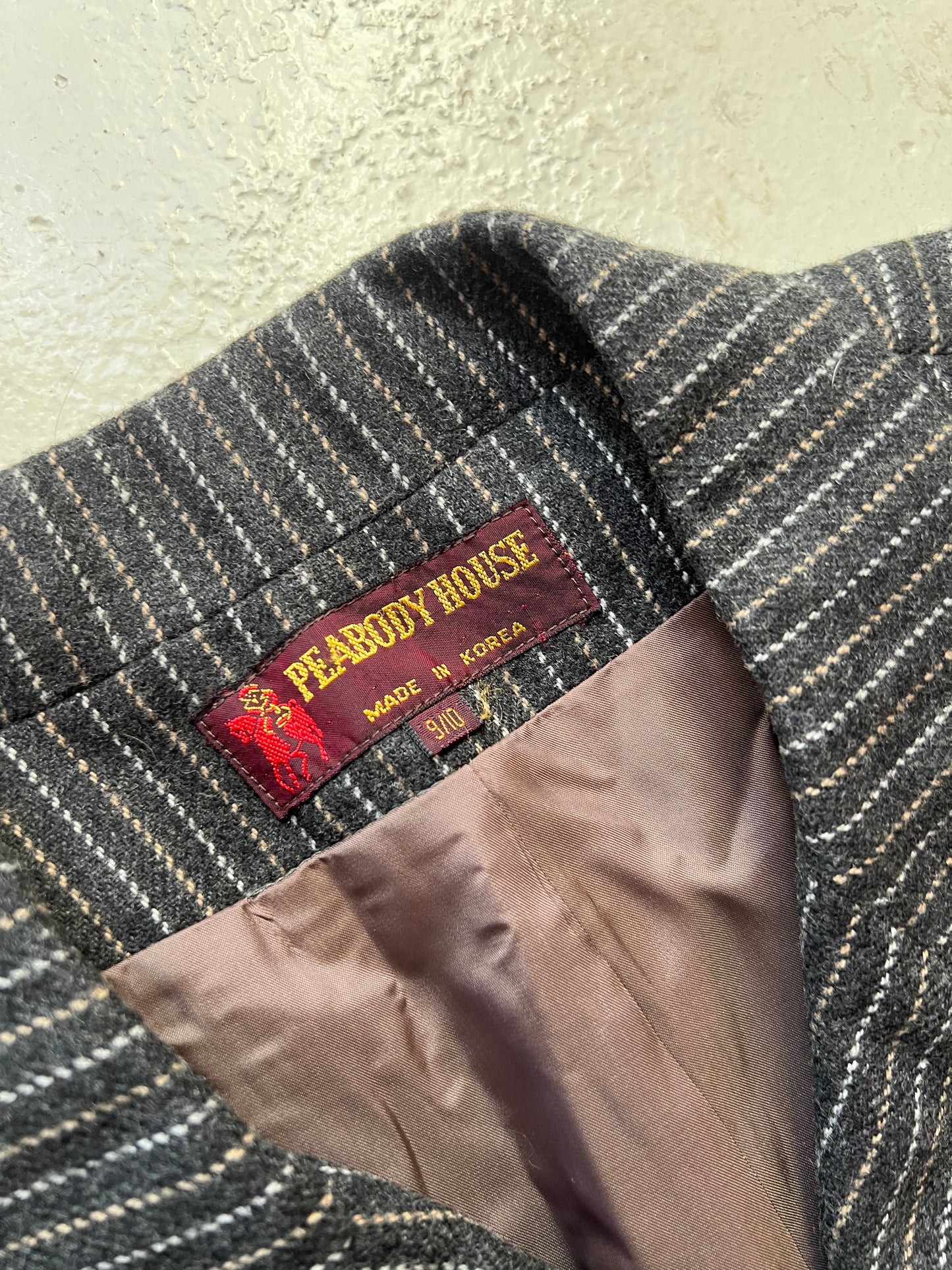 Vintage Peabody House Pinstripe Longline Jacket | Medium