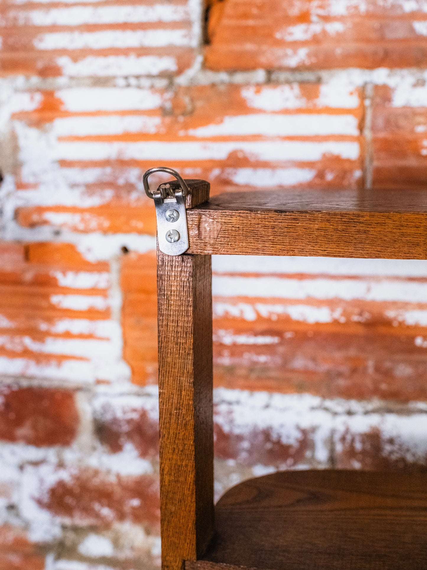 Vintage Mission Style 3-Tier Wooden Display Shelf