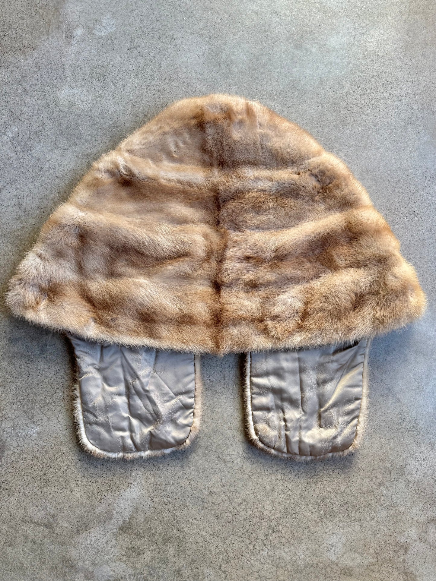 Vintage 1950s Genuine Blonde Mink Fur Stole