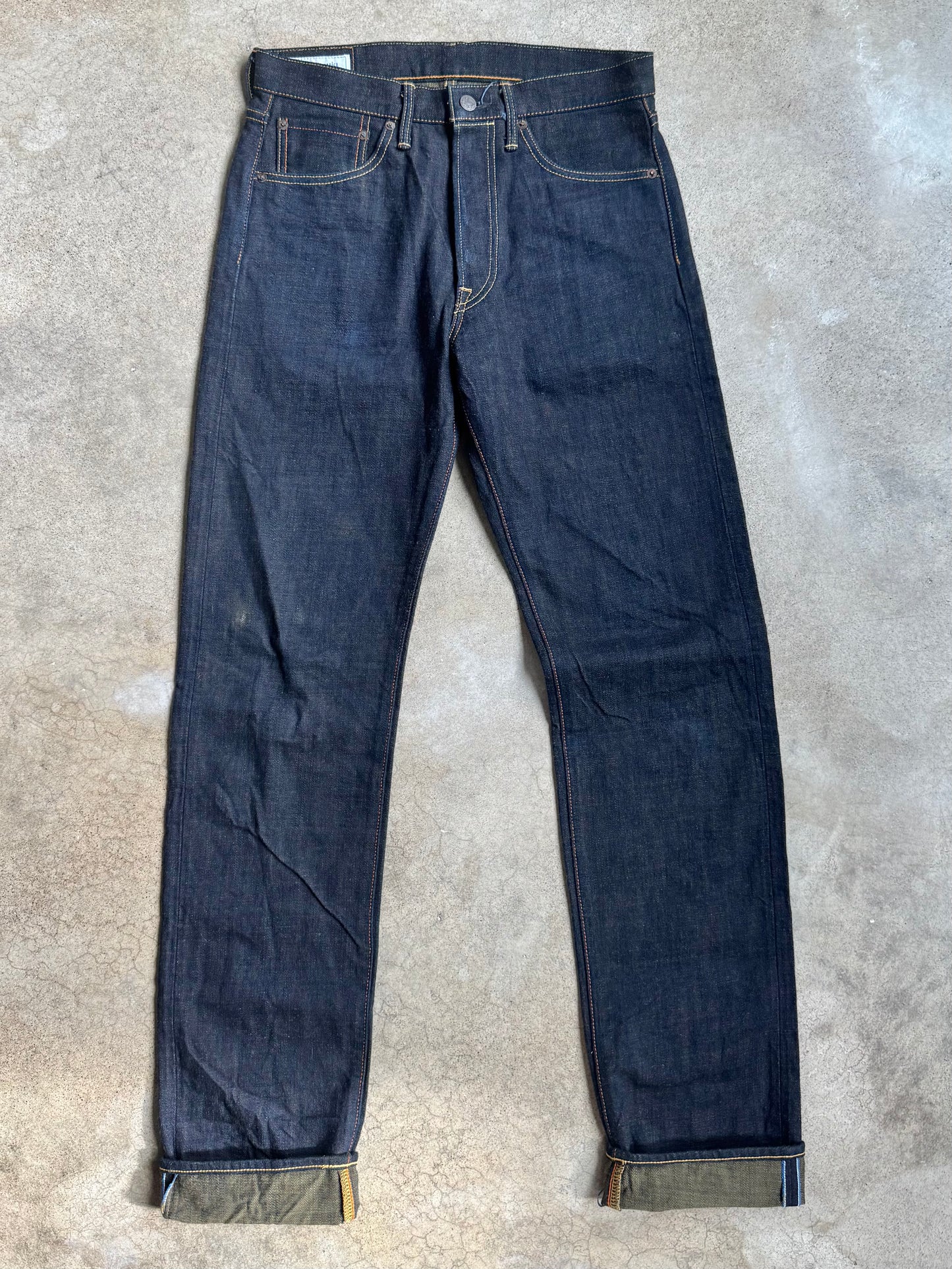 Vintage-Style Tanuki Japanese Dark Wash Selvedge Jeans | Waist 30”