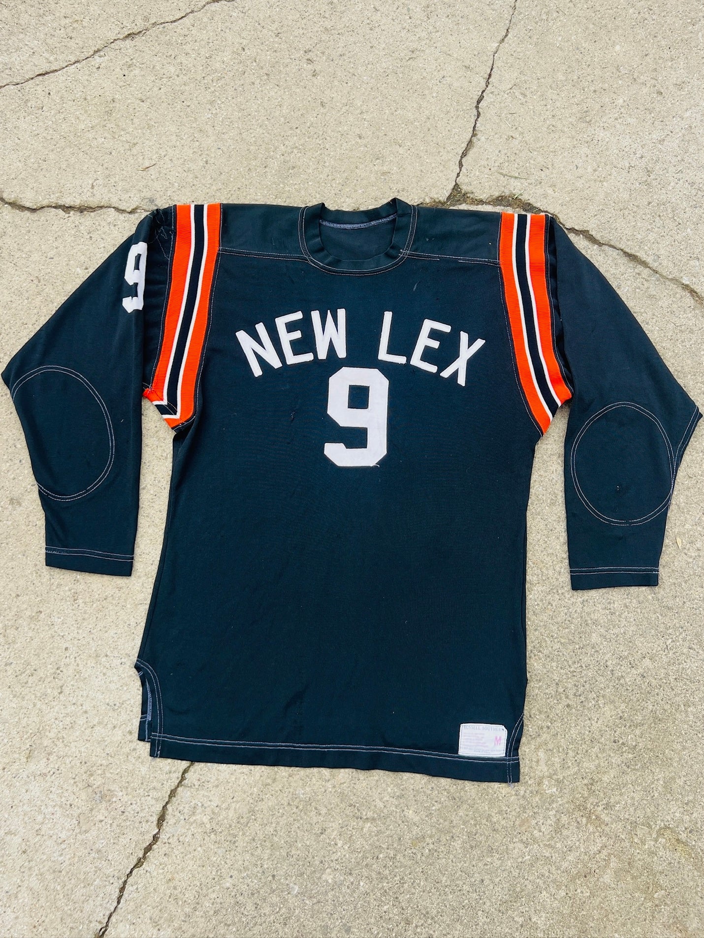 Vintage 1960s Russell Southern New Lex High School Football Jersey Tee | Medium