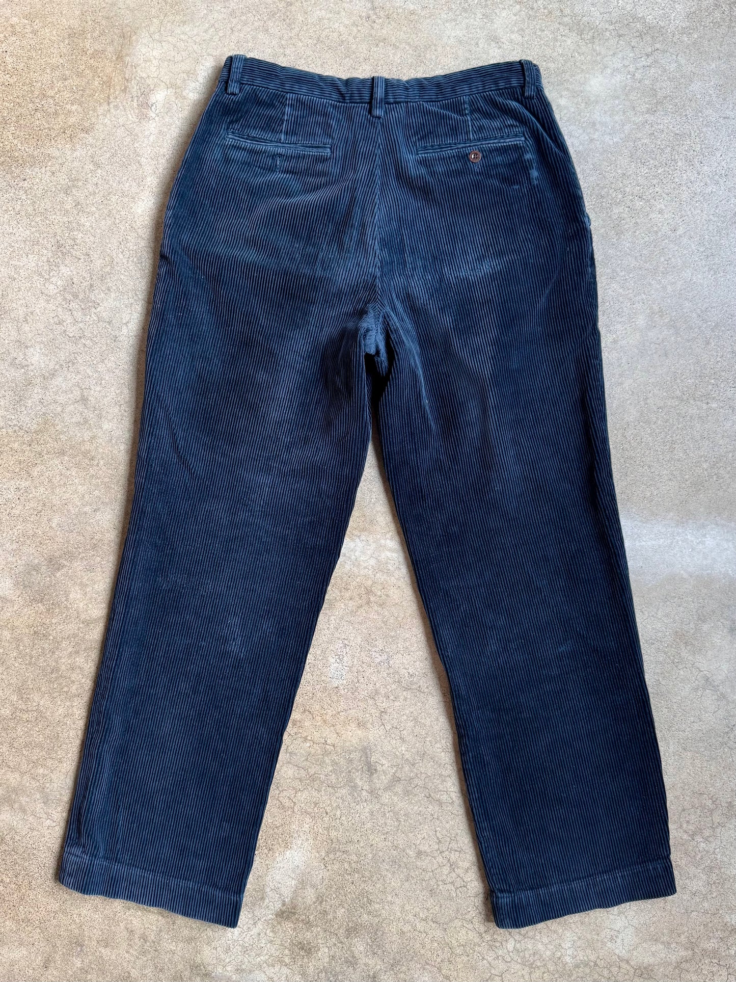 Vintage 1990s Polo Ralph Lauren “Preston Pant” Navy Corduroy Trousers | 32x30