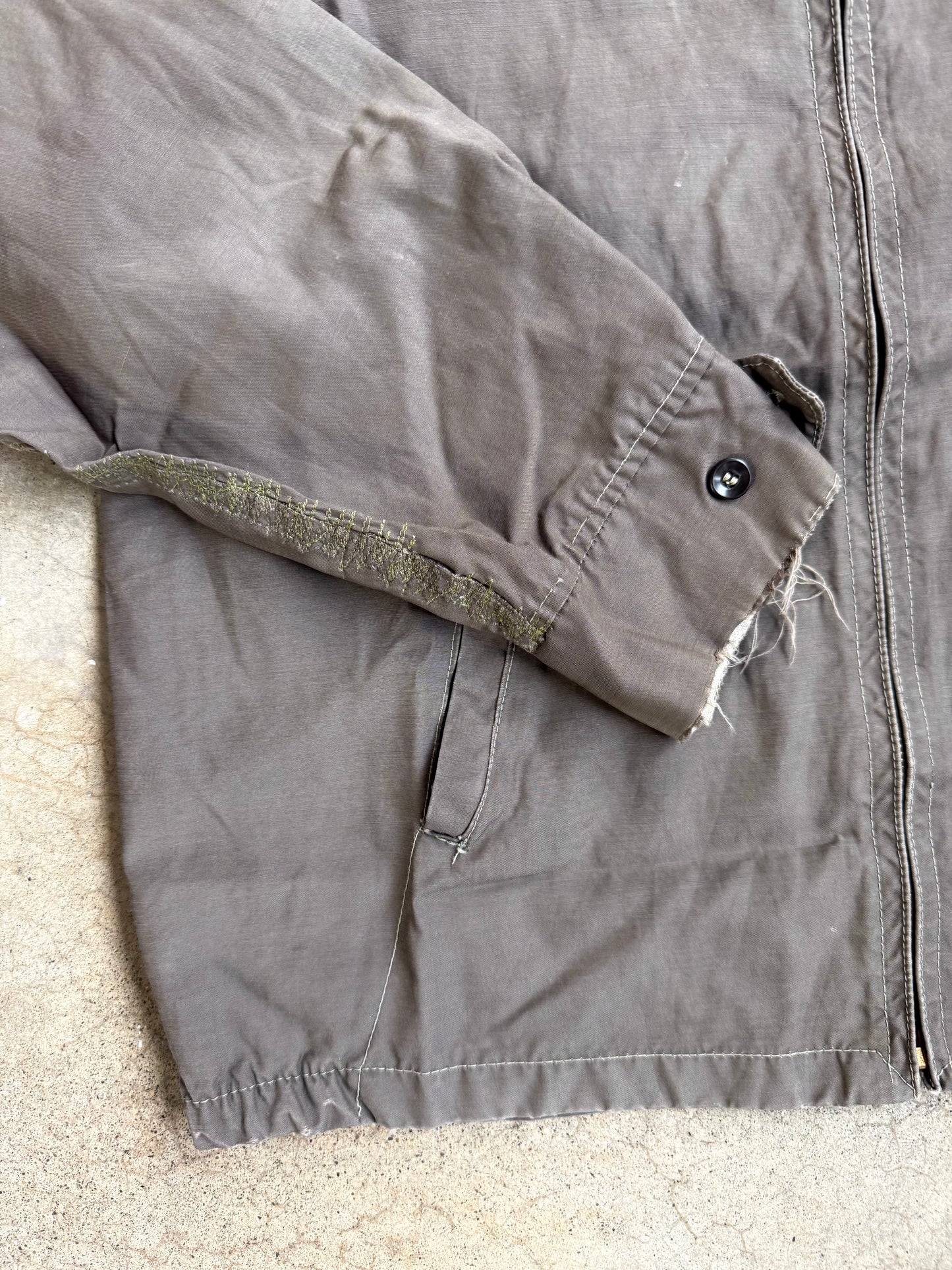 Vintage 1950s Sportcrafter by Rugby Worn Lightweight Zip-Up Jacket | 40L