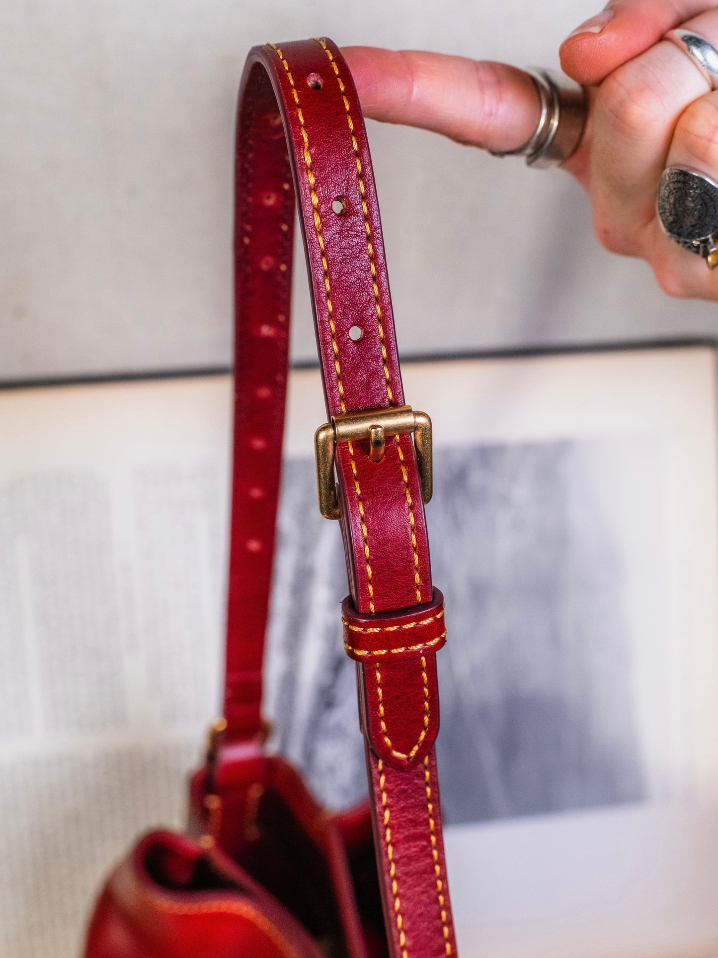 Dooney & Bourke Florentine Leather Mini Barlow Bag | Bordeaux Red