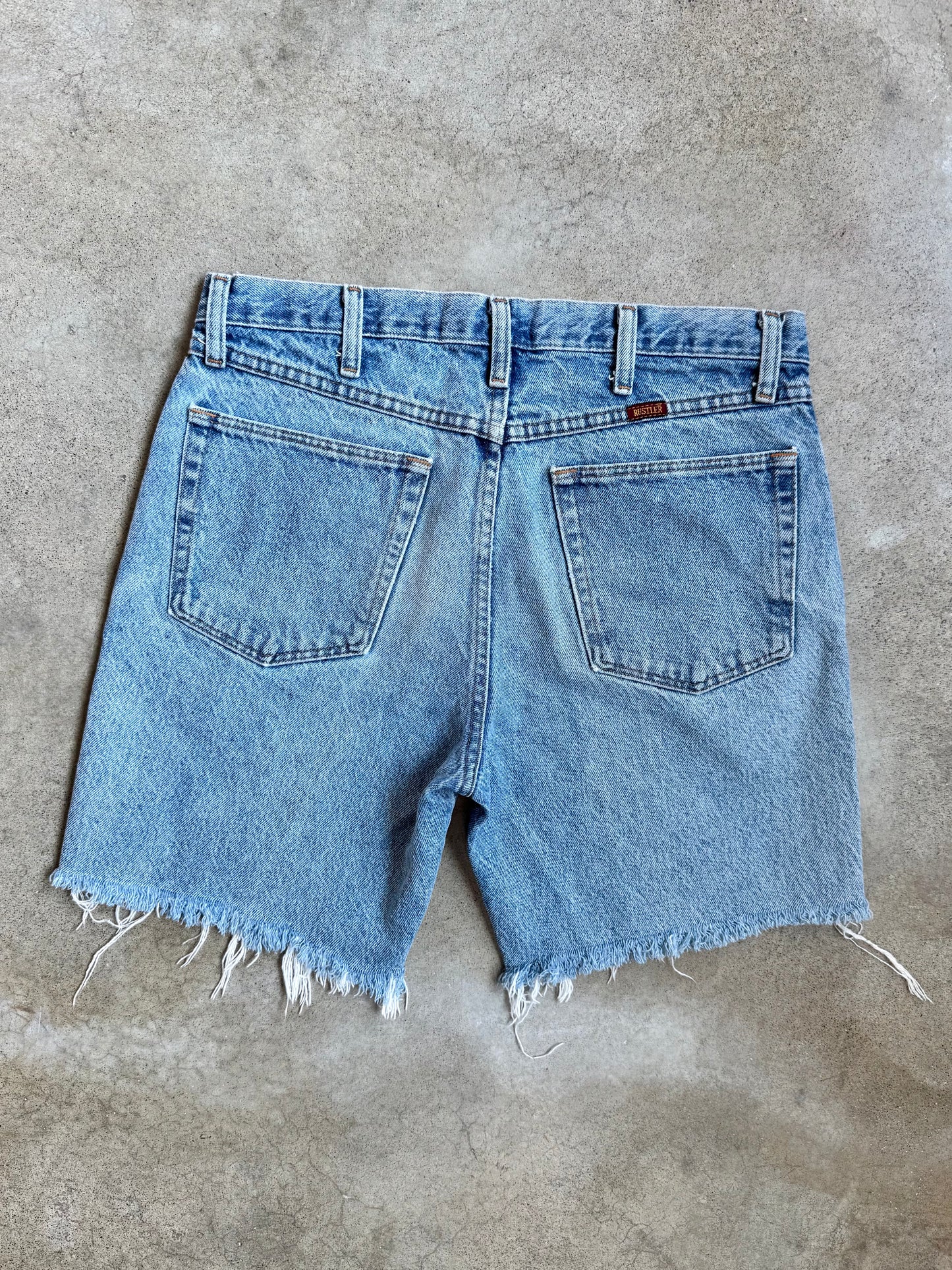 Vintage Rustler Light Wash Cutoff Denim Shorts | 33
