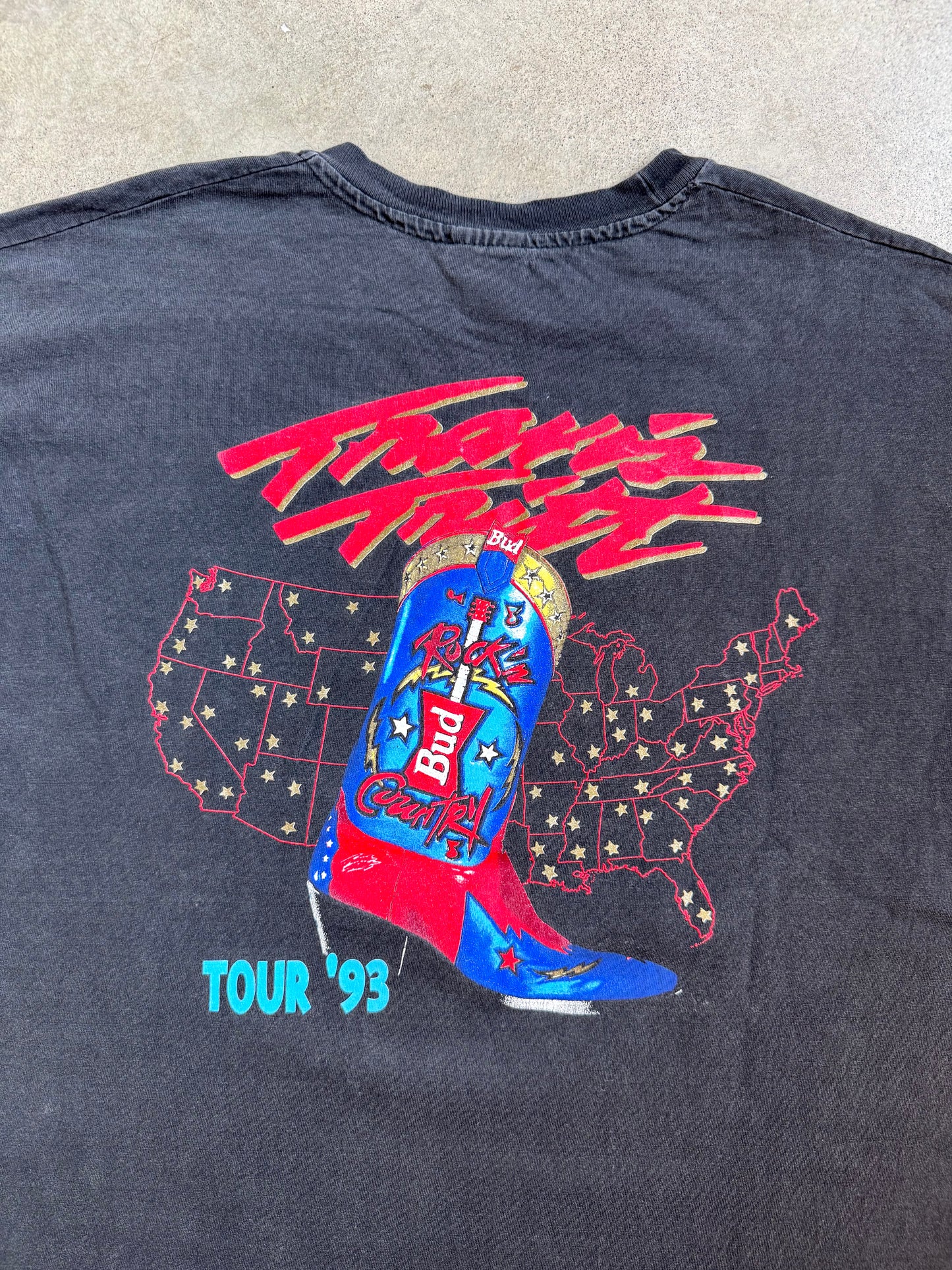 Vintage 1993 Travis Tritt Budweiser Rock ‘n Country Tour Concert Tee | XL