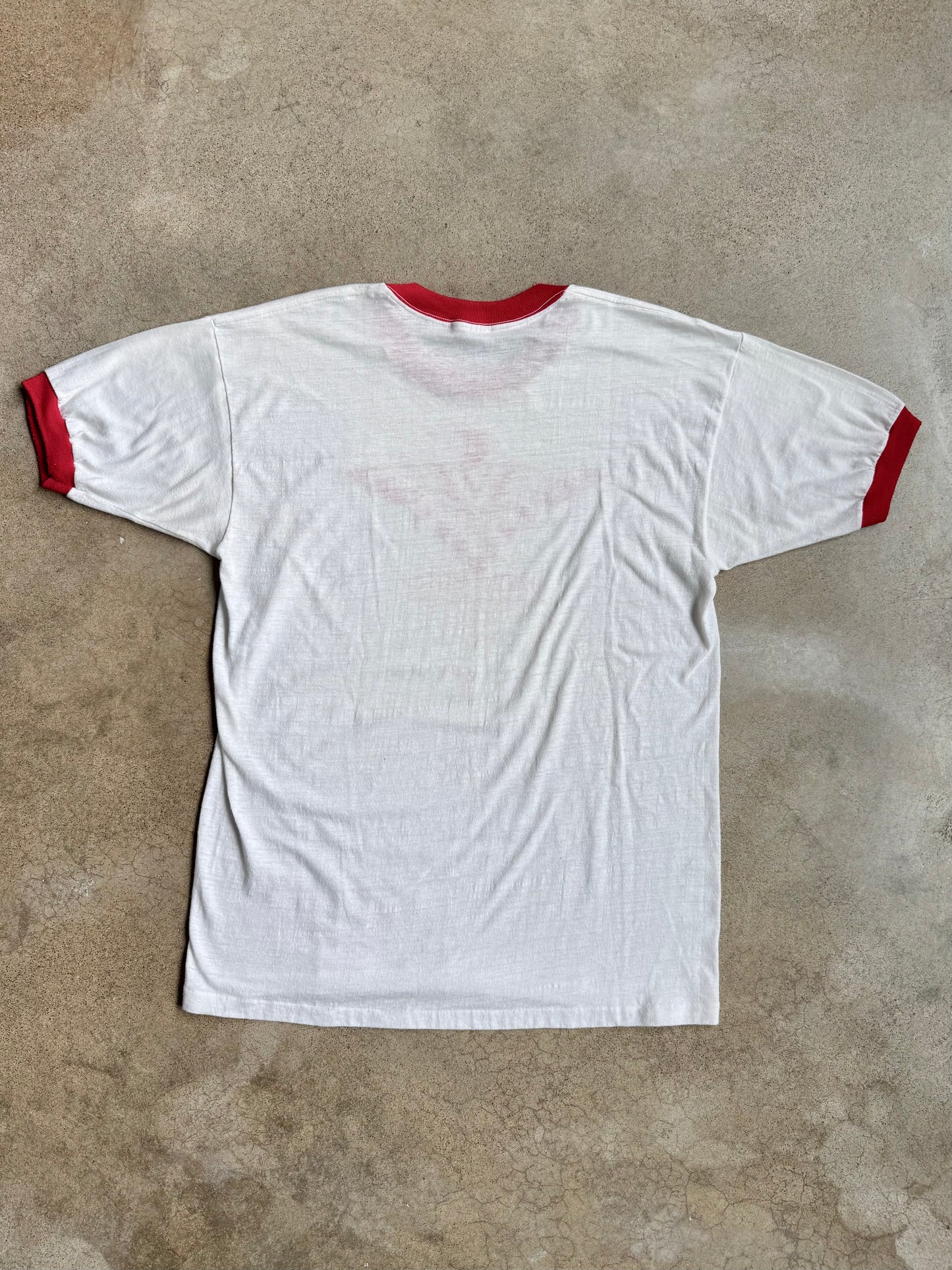 Vintage 1980s Bien Mur Sandia Indian Reservation Ringer Tee | XL