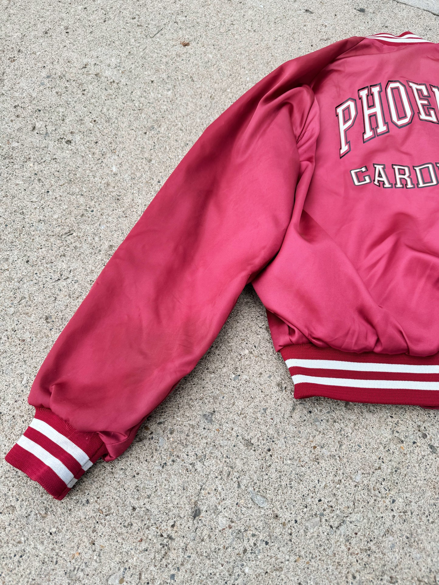 Vintage 1980s NFL Phoenix Cardinals Satin Bomber Jacket