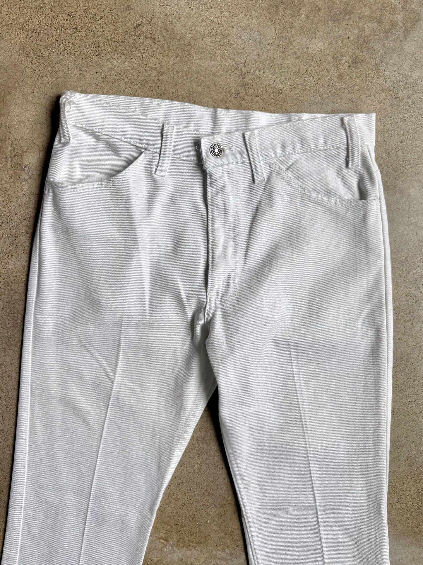 Vintage 1970s Levi’s Sta-Prest White Jeans | Waist 31”