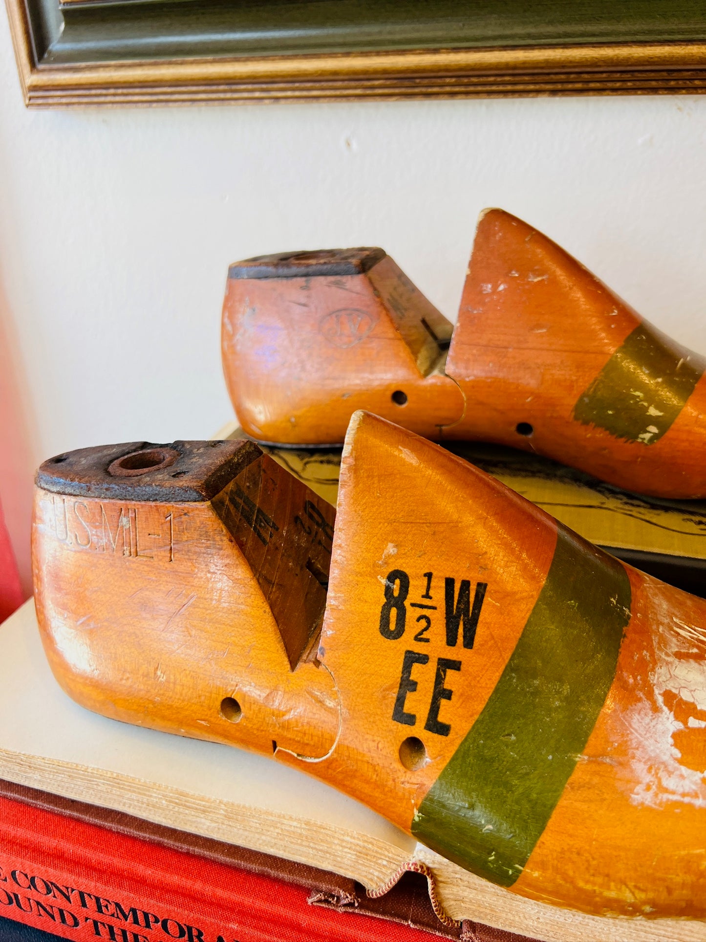 Vintage 1950s Wooden Shoe Mold | Pair (2)