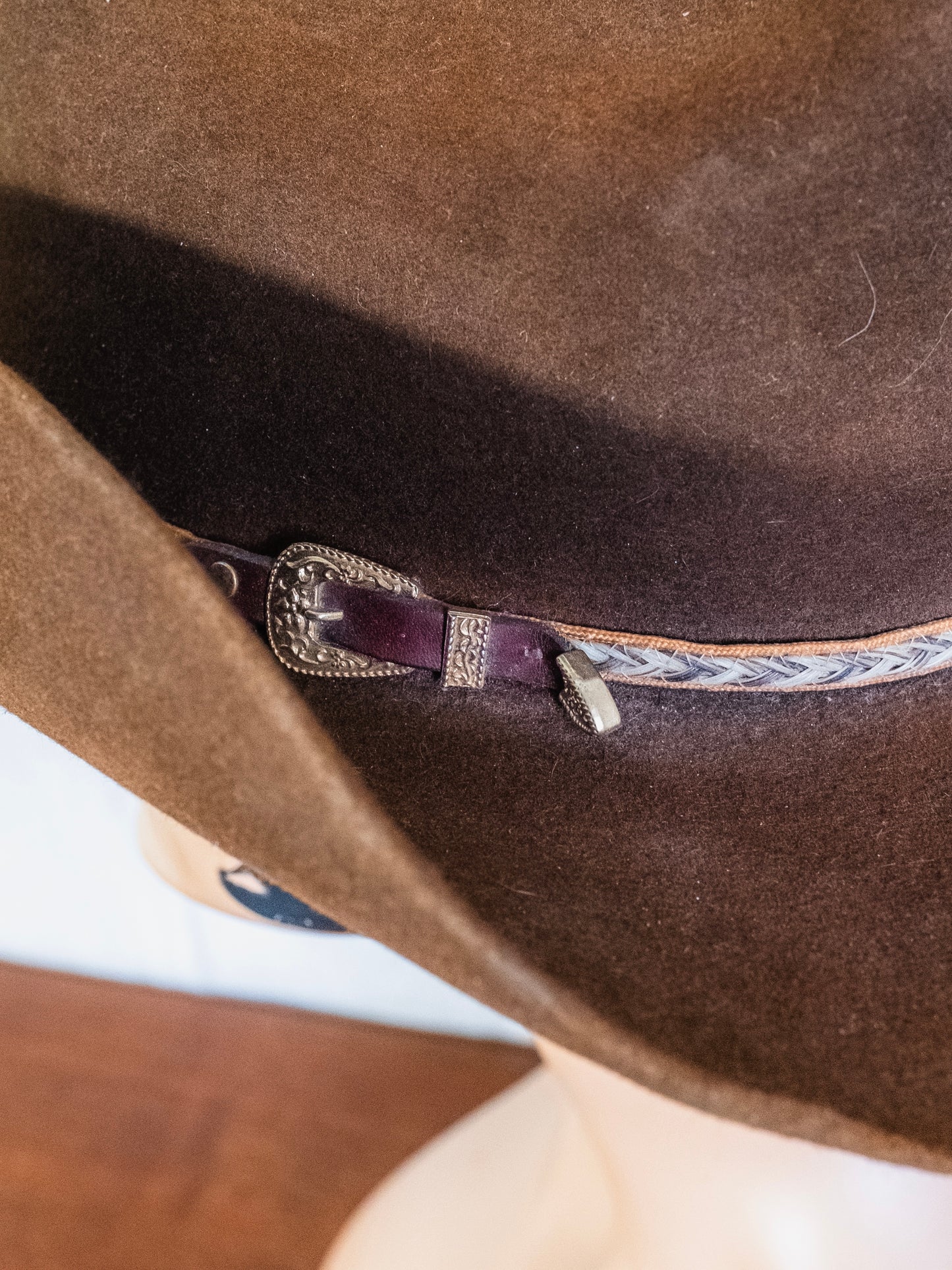 Vintage 1980s Wrangler Brown Beaver Felt Western Cowboy Hat | 7.5