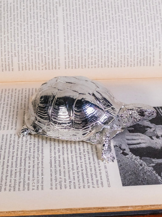 Harry Allen for Areaware Silver Chrome Turtle Trinket Box