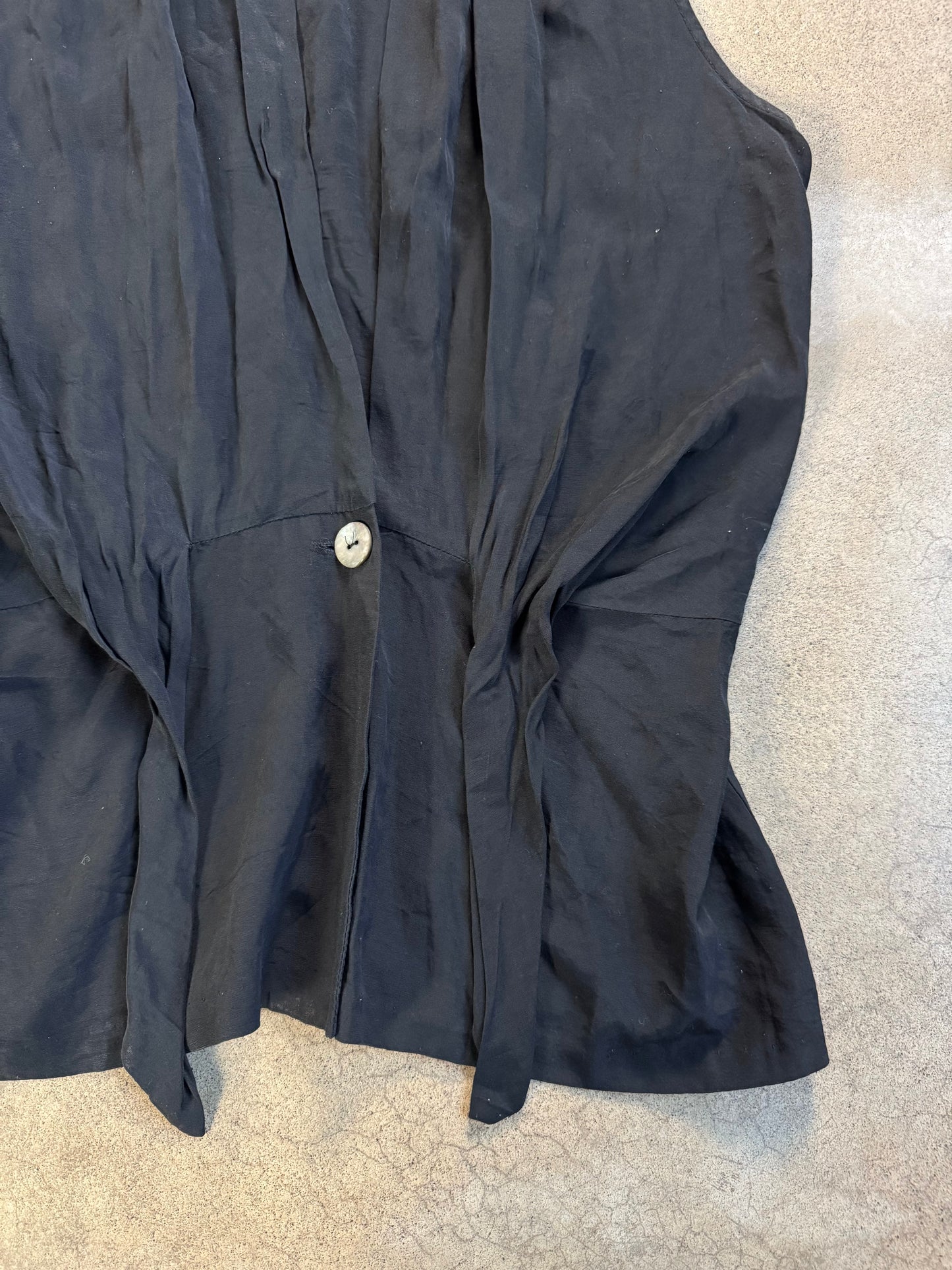 Vintage 1980s Francine Browner Sash Tie-Front Sleeveless Blouse | Large