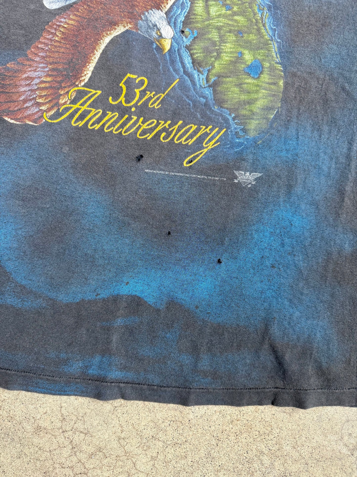 Vintage 1994 Harley Davidson 53rd Anniversary Columbus, OH Distressed Tee | XL