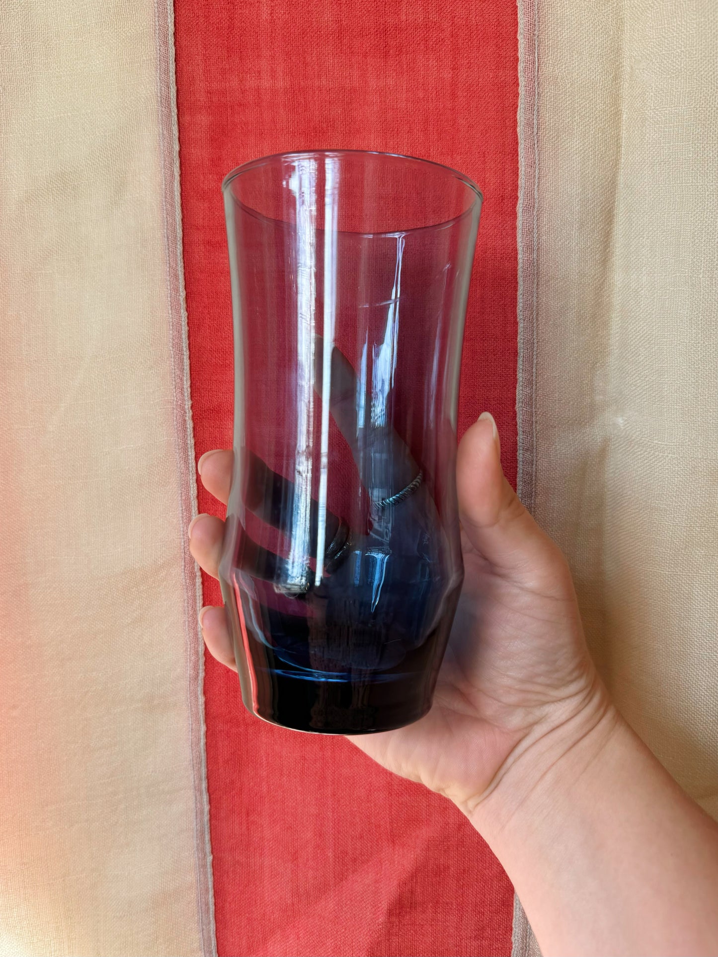 Vintage 1960s/70s Libbey Apollo Blue Glass Tumblers | Set of 4