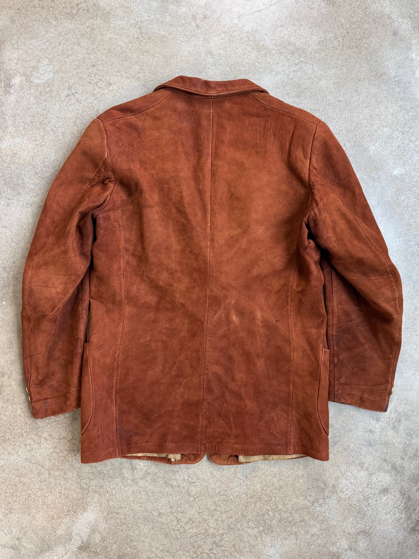 Vintage 1940s Styled by Scully Brown Suede Suit Jacket | 38