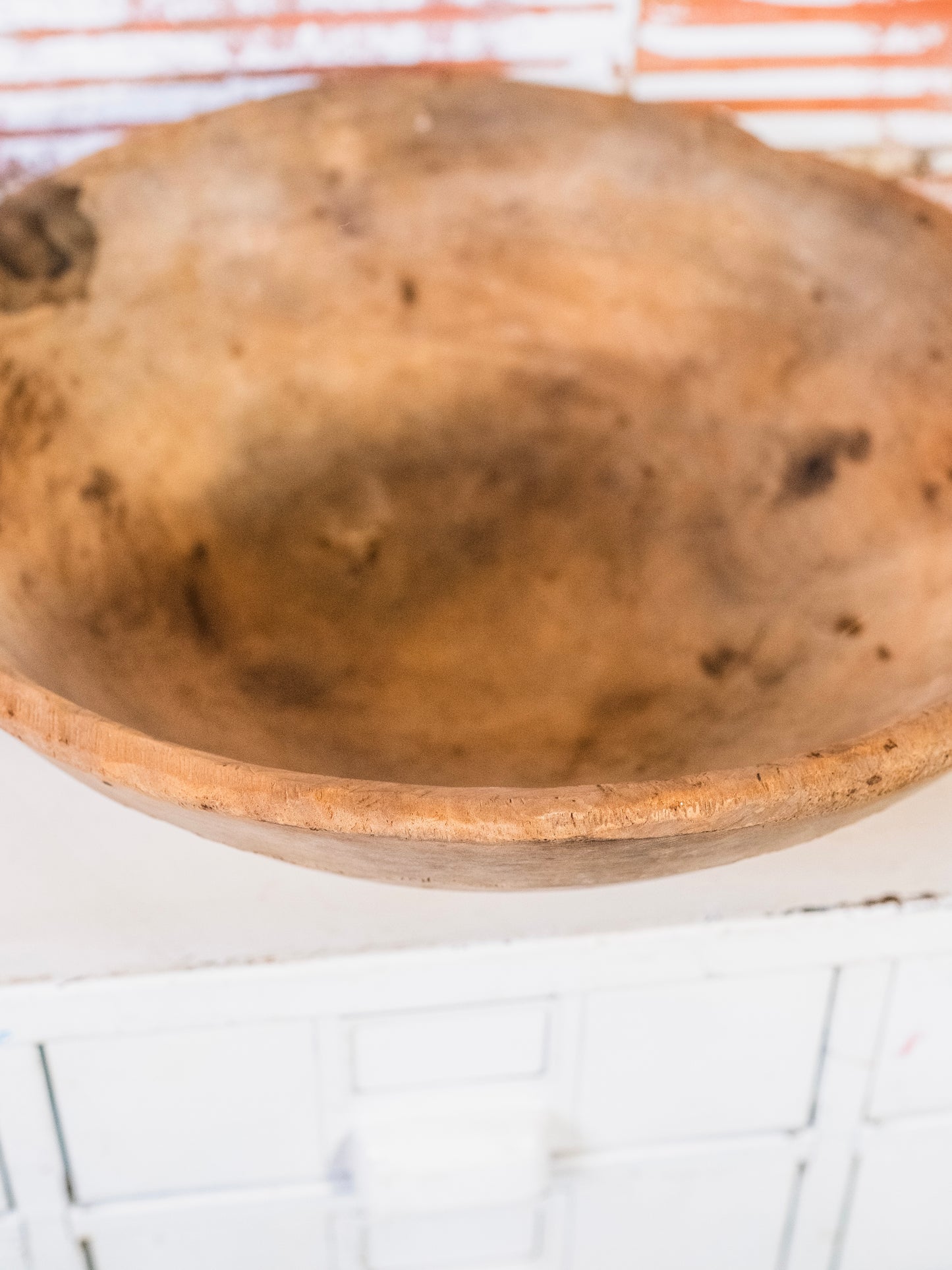 Antique Primitive Wooden Dough Bowl