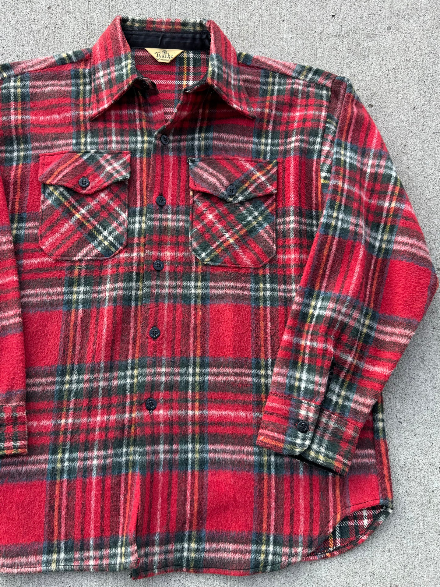 Vintage Yorke Sportswear Red Plaid Heavyweight Flannel | XL