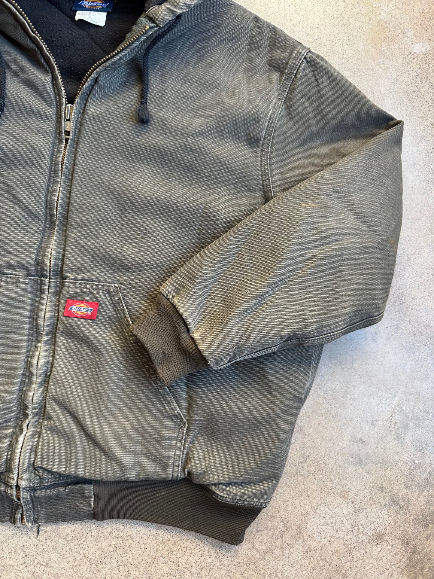 Dickies Canvas Hooded Zip-Up Insulated Work Jacket | XL