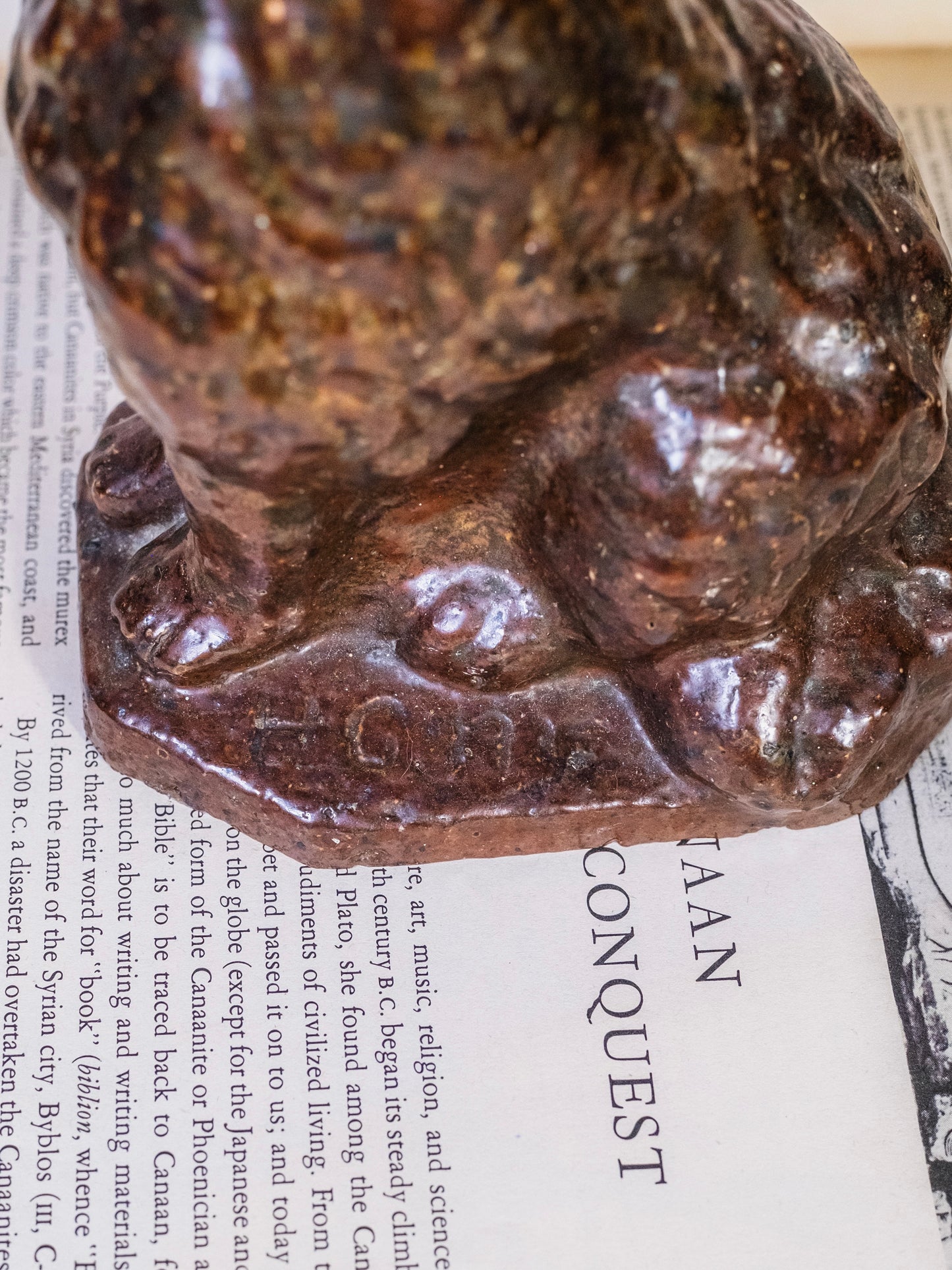 Vintage 1930s Spaniel Dog Stoneware Doorstop