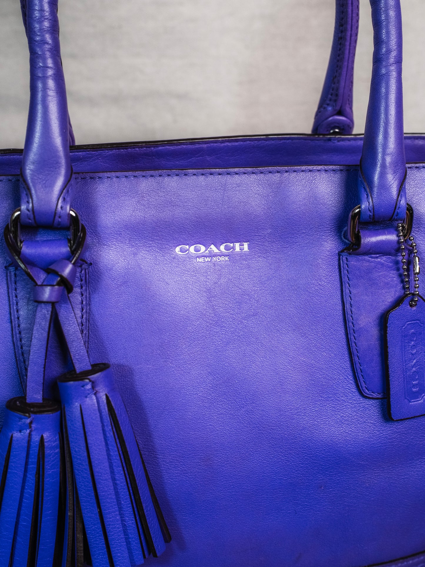Coach Purple Leather Legacy Candace Carryall Bag