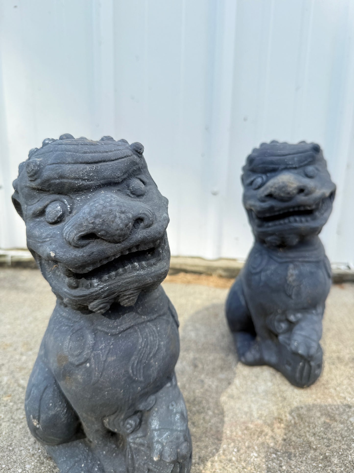 Concrete Foo Dog Statues | Set of 2