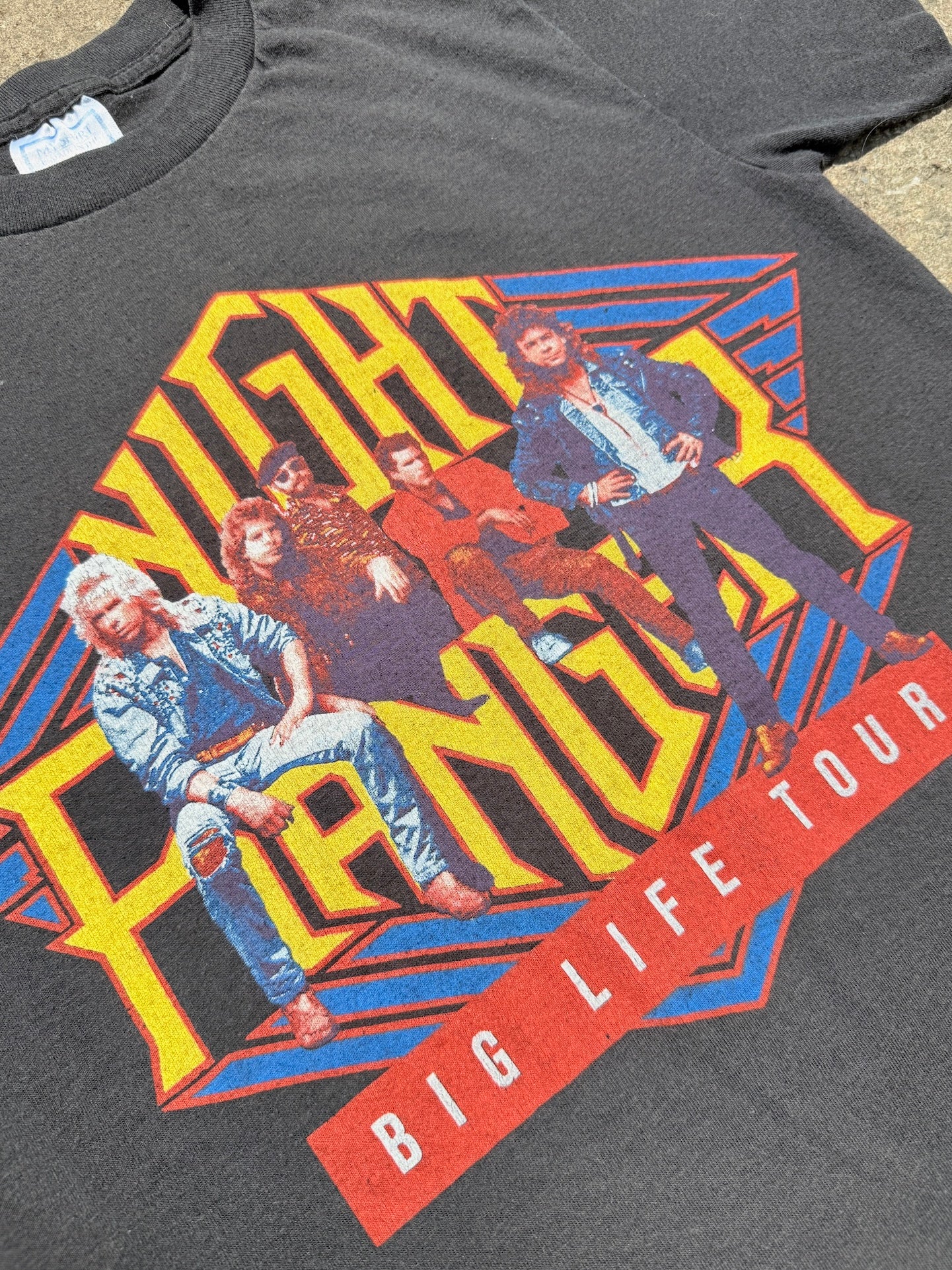 Vintage 1980s Night Ranger Big Life Tour Graphic Tee | Medium