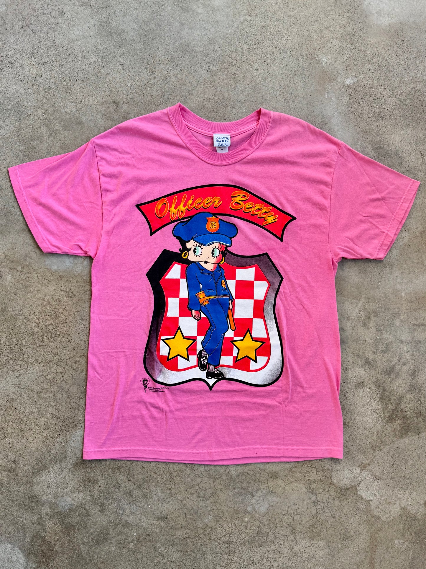 Vintage 1998 Pink Betty Boop "Officer Betty" Graphic Tee | 1X