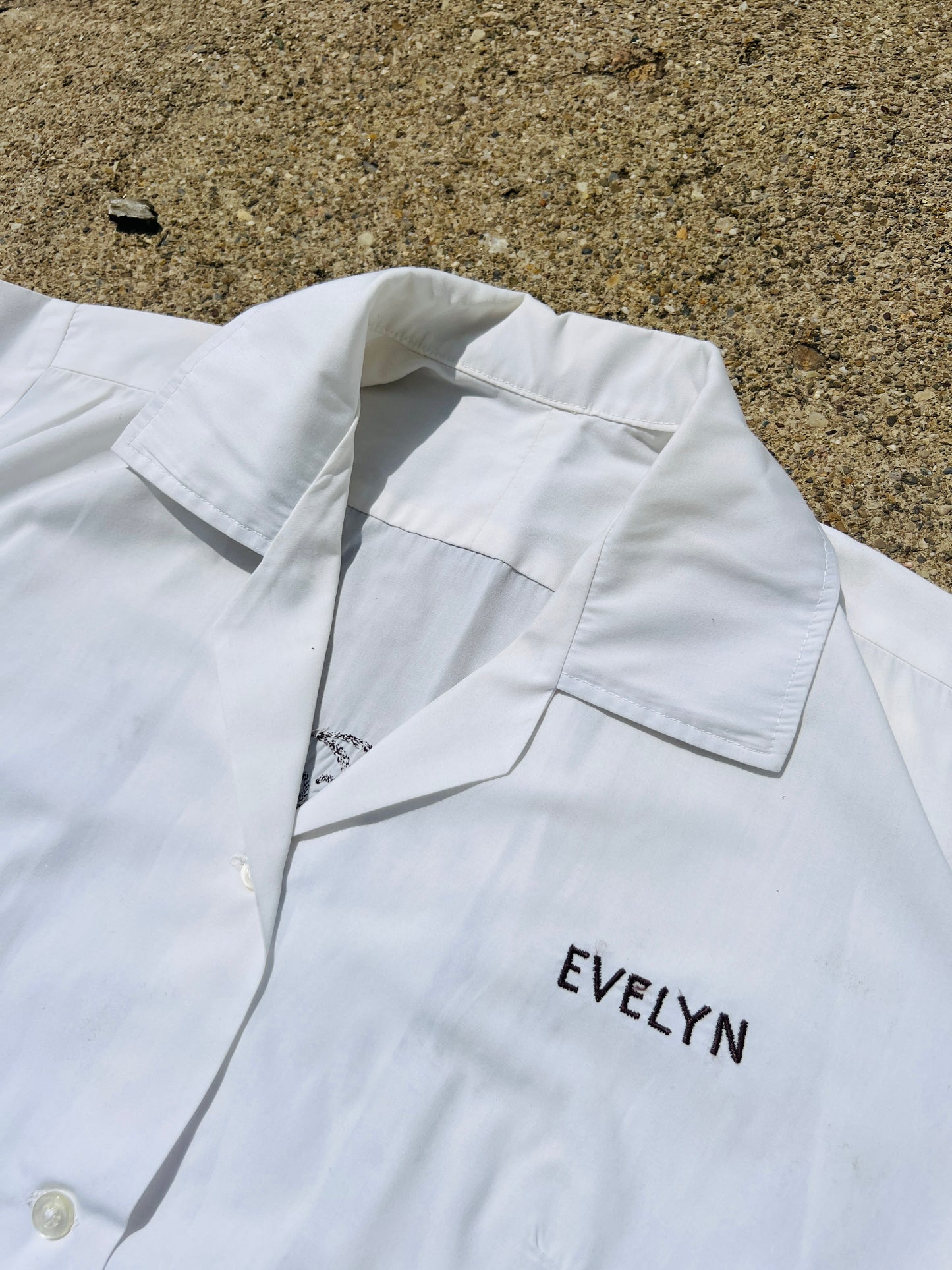 Vintage 1960s Evelyn Embroidered Bowling Shirt