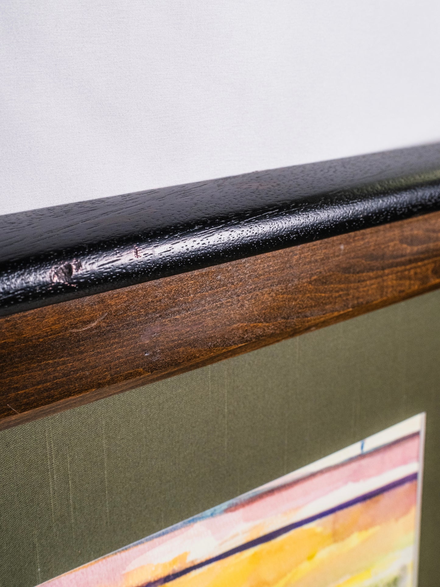 Framed "Man on Couch" Watercolor Artwork