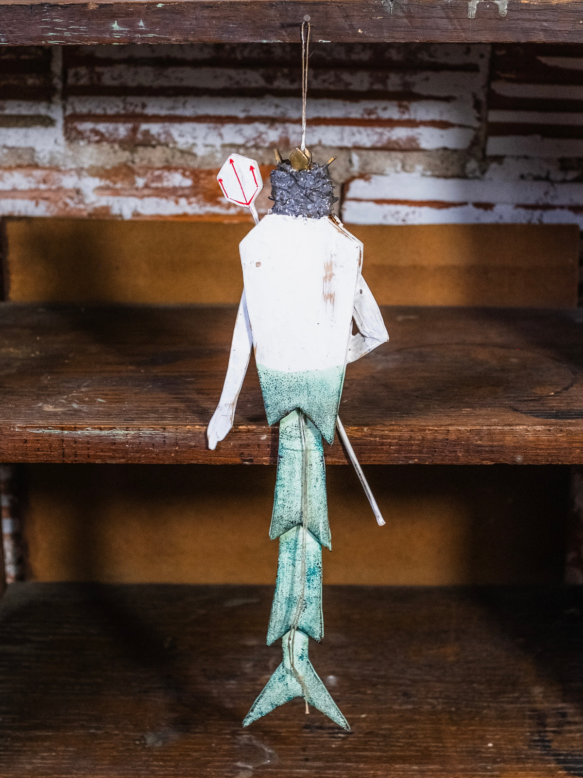 Hampelmann Style Folk Art Handmade Jumping Jack Toy | Poseidon