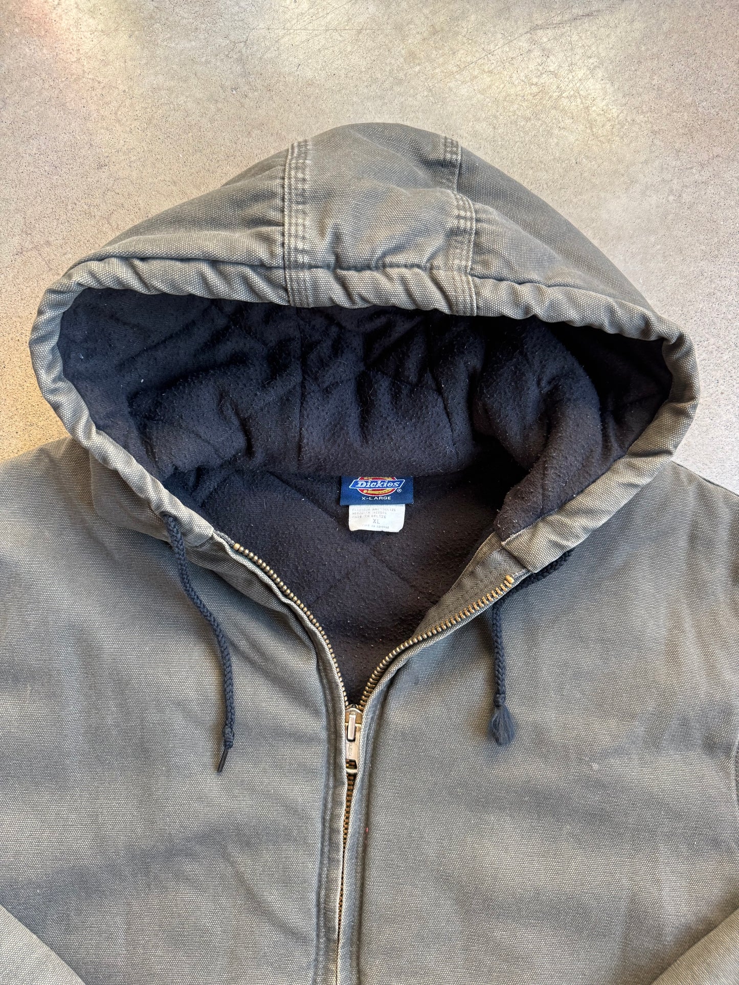 Dickies Canvas Hooded Zip-Up Insulated Work Jacket | XL