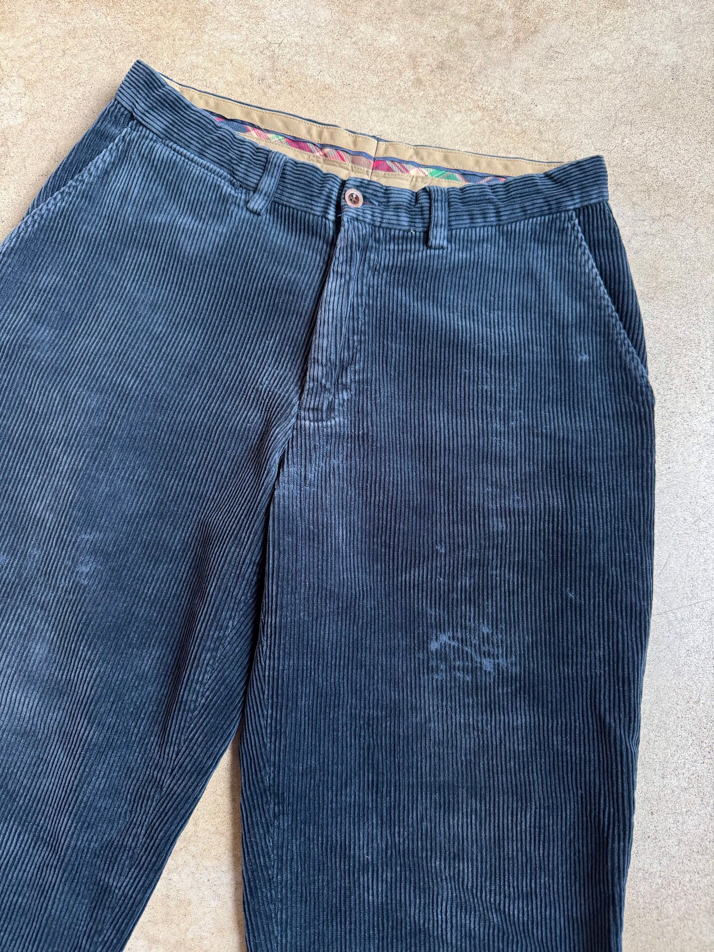 Vintage 1990s Polo Ralph Lauren “Preston Pant” Navy Corduroy Trousers | 32x30