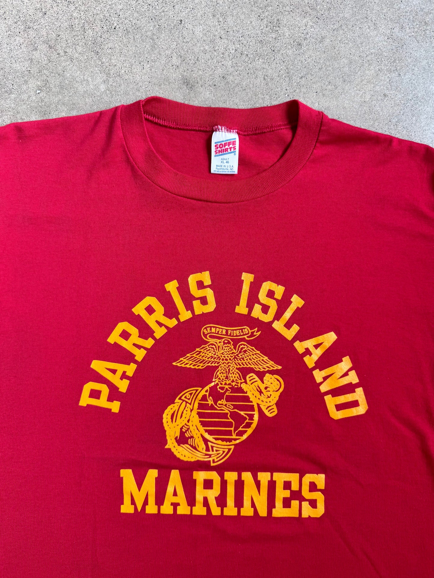 Vintage 1990s Parris Island Marines Tee | XL