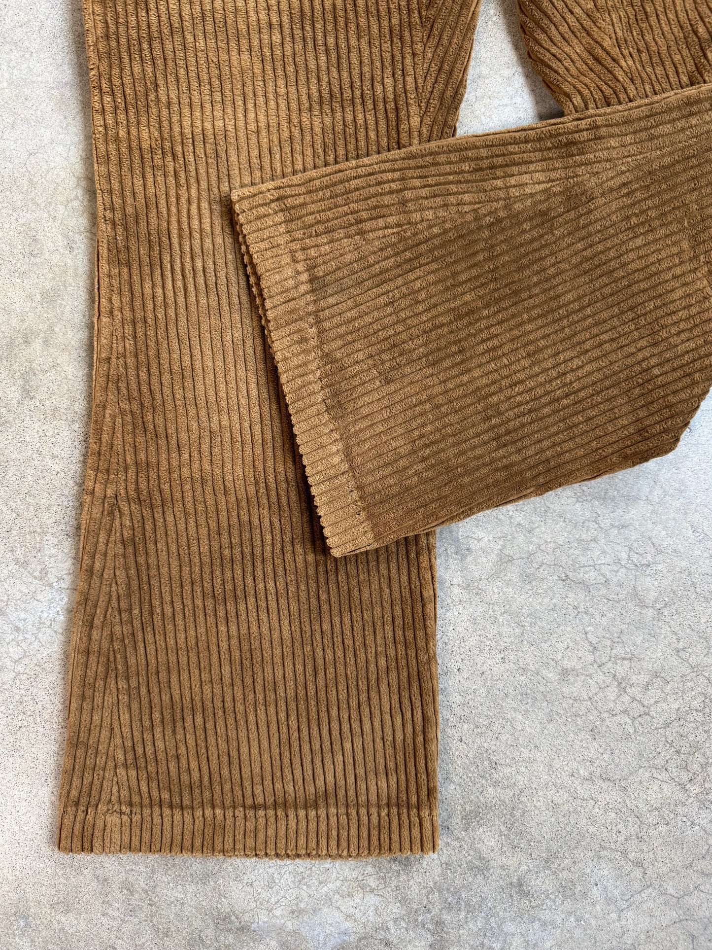 Vintage 1960s Shelby Slacks Brown Corduroy Flare Trousers | Waist 36”