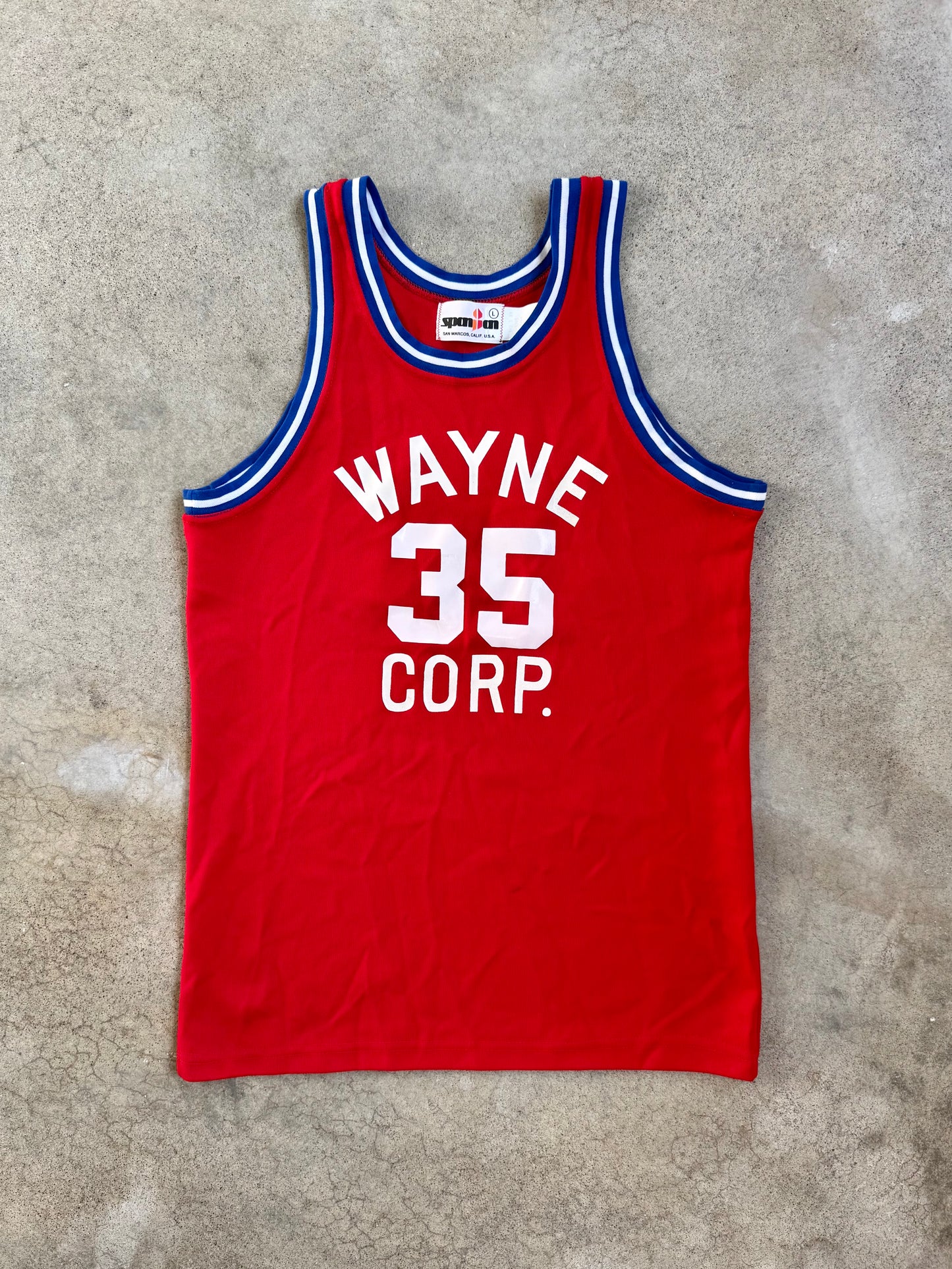 Vintage 1980s Wayne Corp. #35 Basketball Jersey | Large