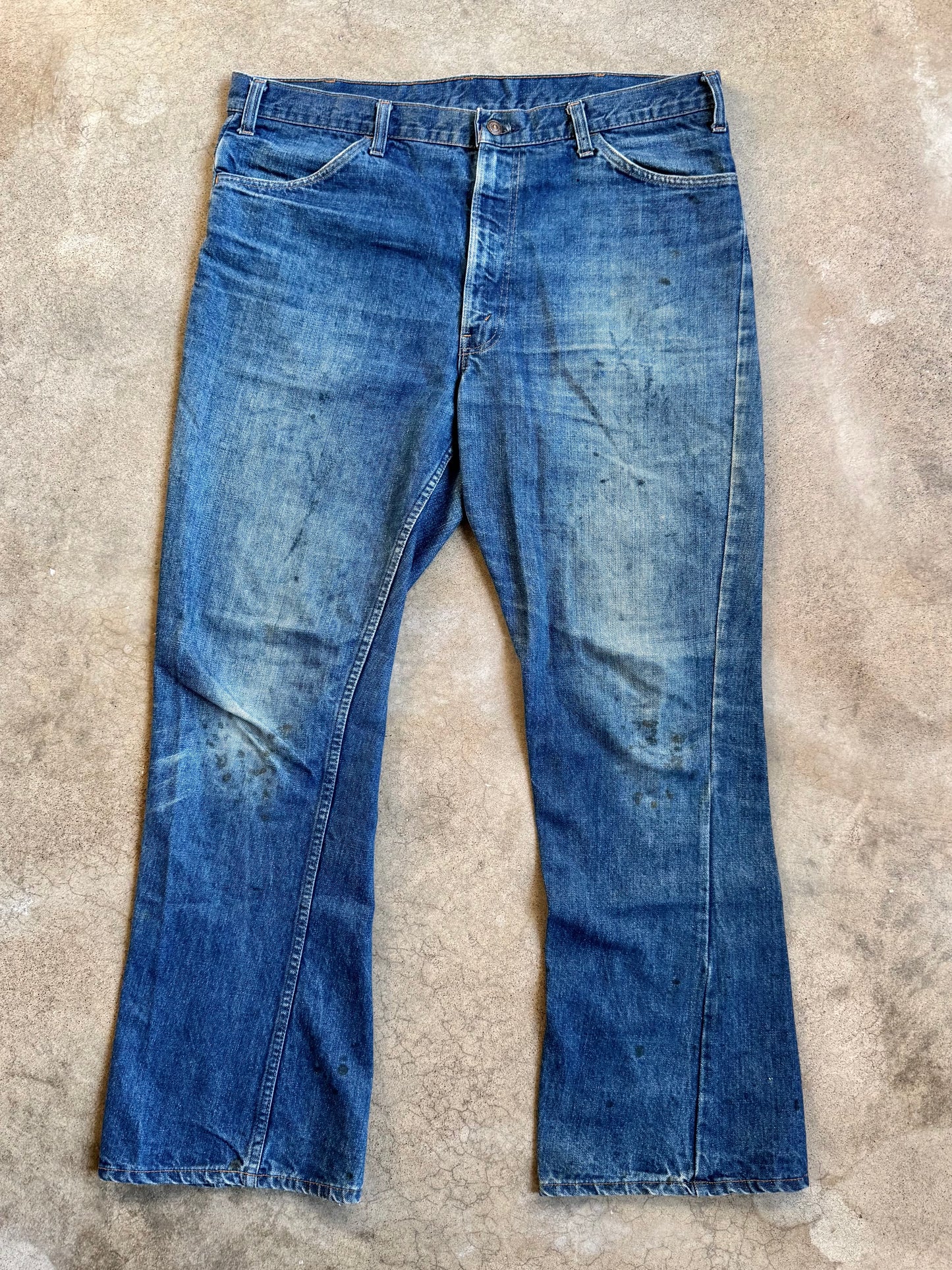 Vintage 1970s Levi's Orange Tab Worn Bootcut Jeans | Waist 40”