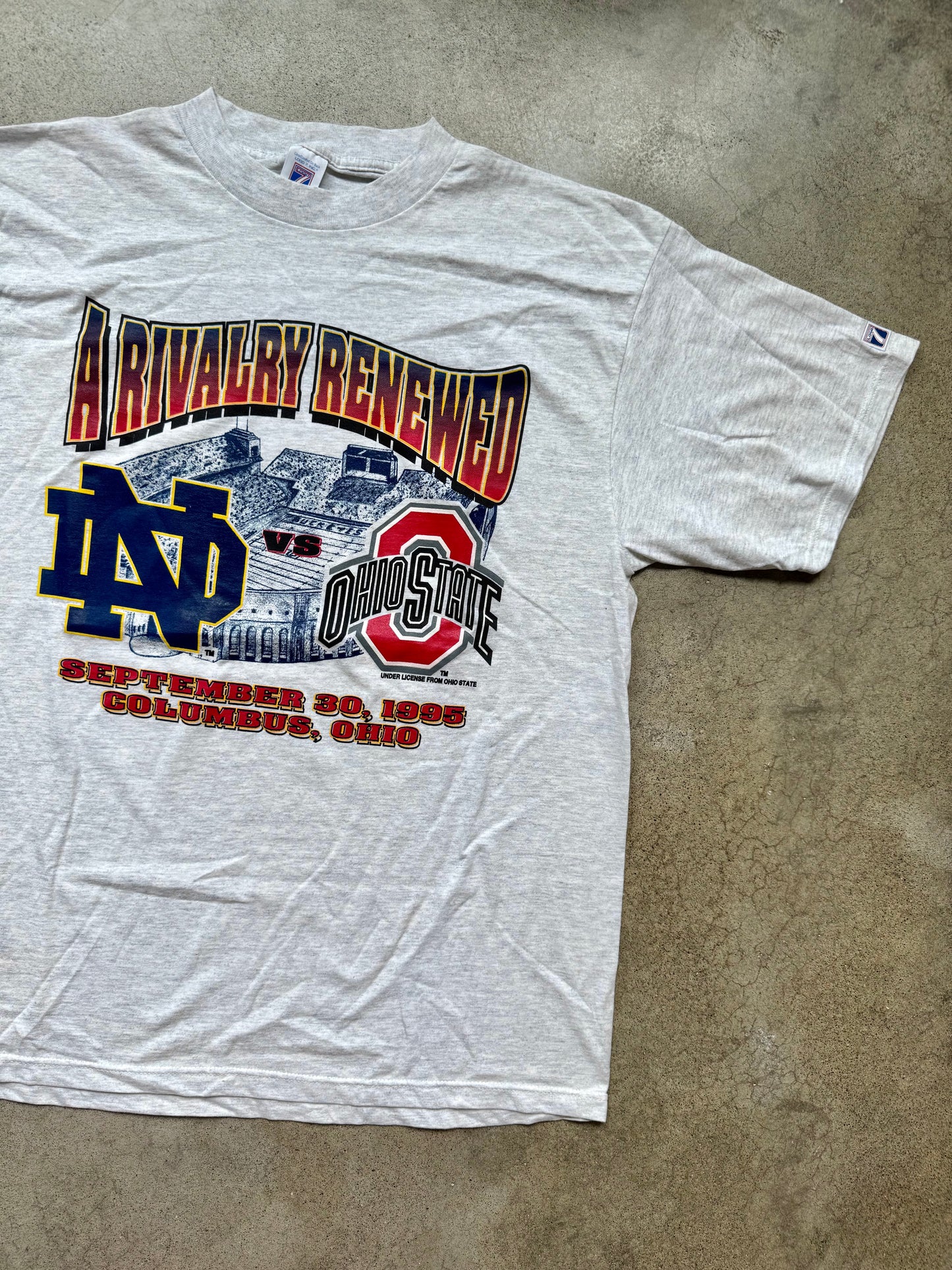 Vintage 1995 “Rivalry Renewed” Notre Dame vs Ohio State Football Graphic Tee | XL