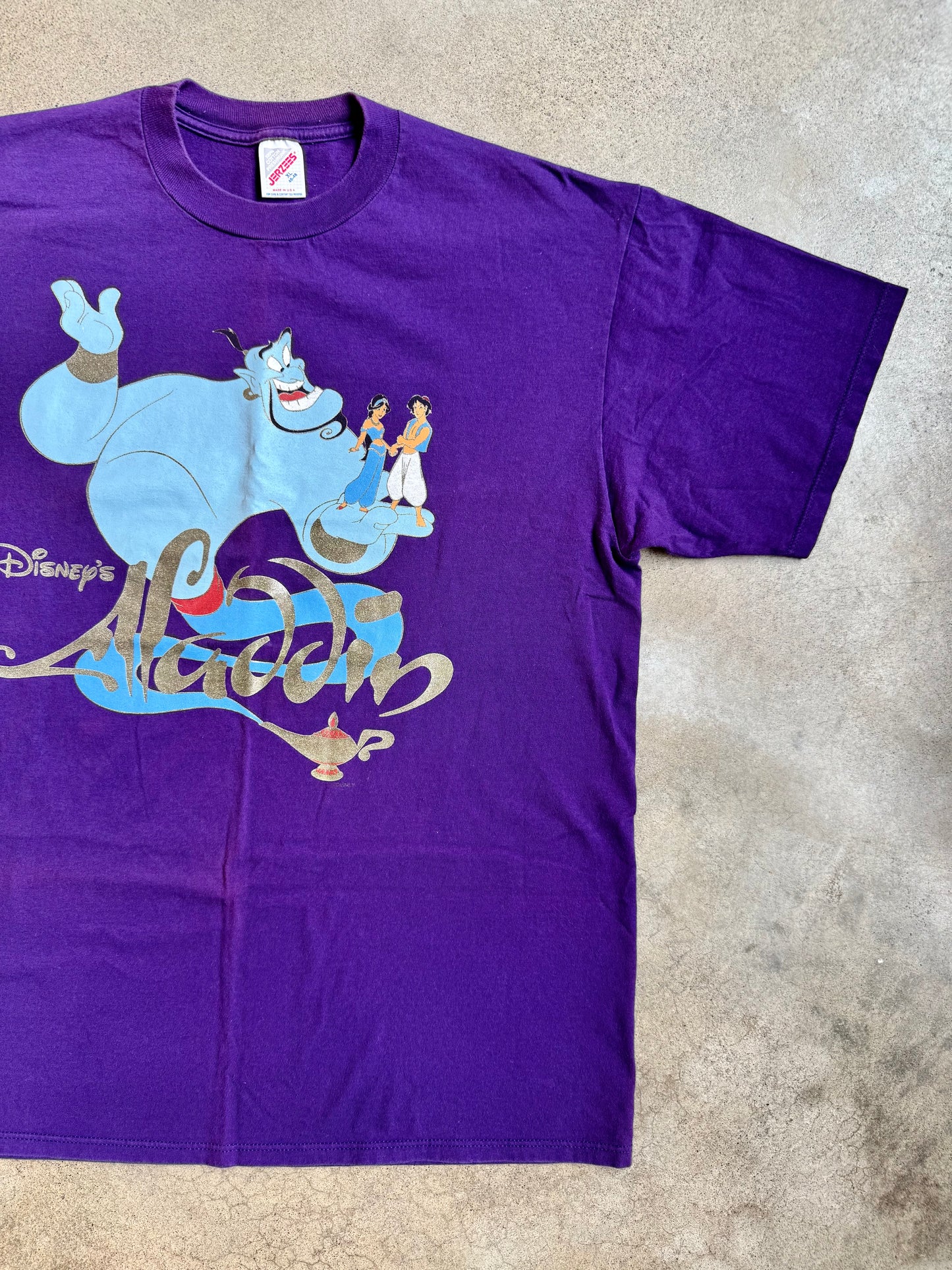 Vintage 1990s Original Disney Aladdin Movie Graphic Tee | XL