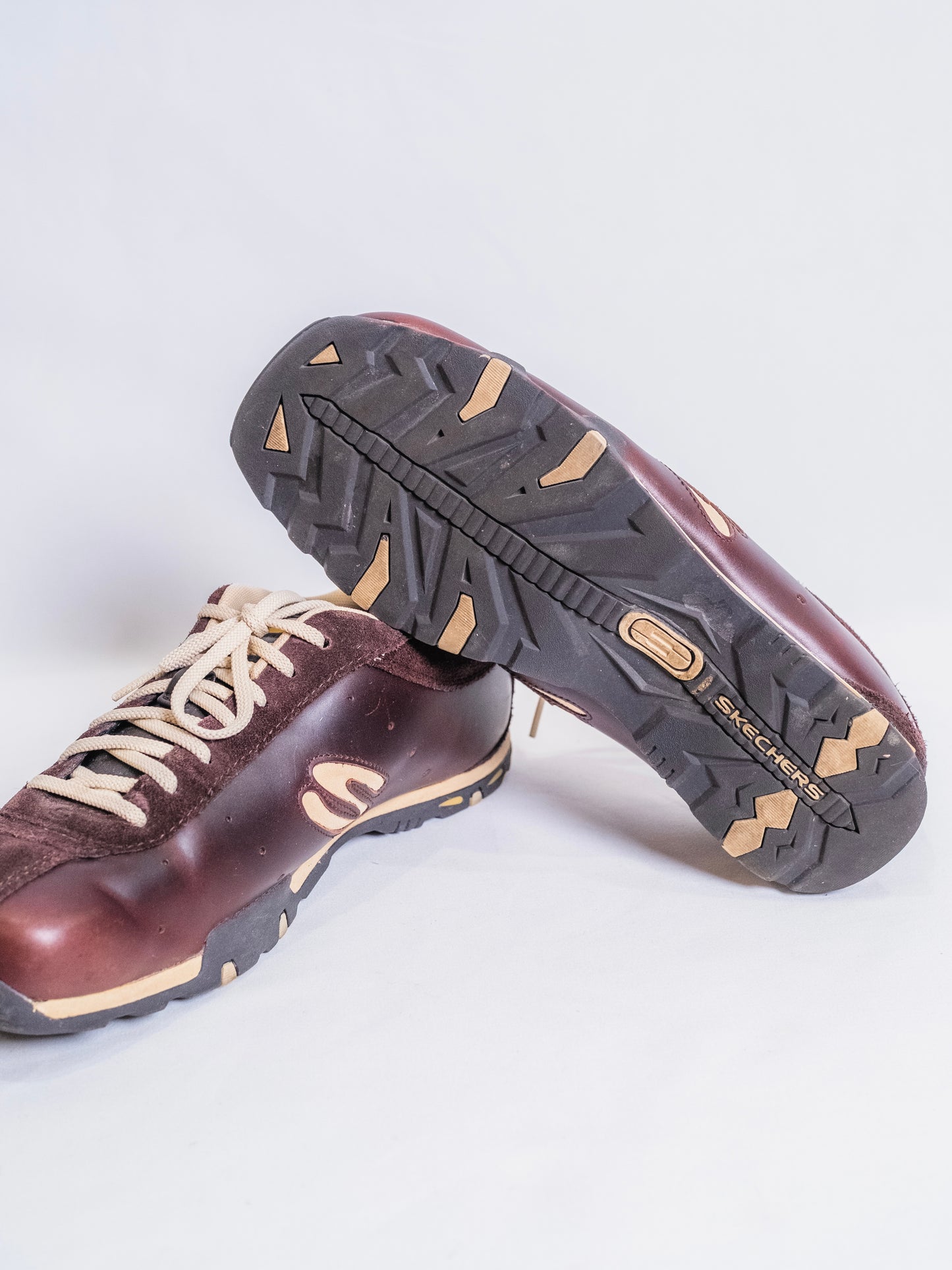 Vintage 1990s Skechers Brown Leather & Suede Sneakers | Women’s 10